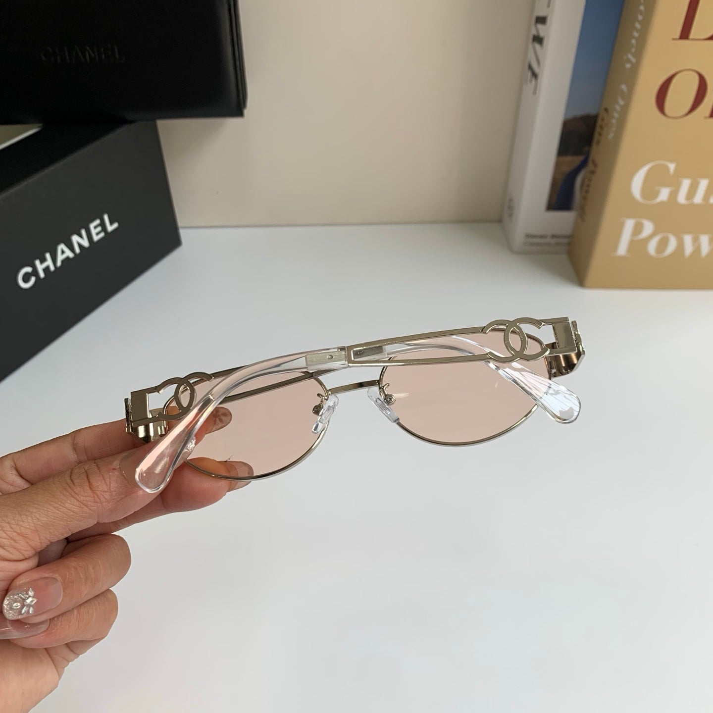 Chanel Metal Fashion Silver Lens Sunglasses for Men & Women - 493511 - detail image 7