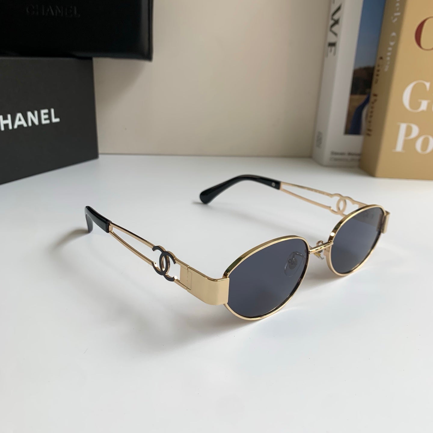 Chanel Metal Fashion Silver Lens Sunglasses for Men & Women - 493512