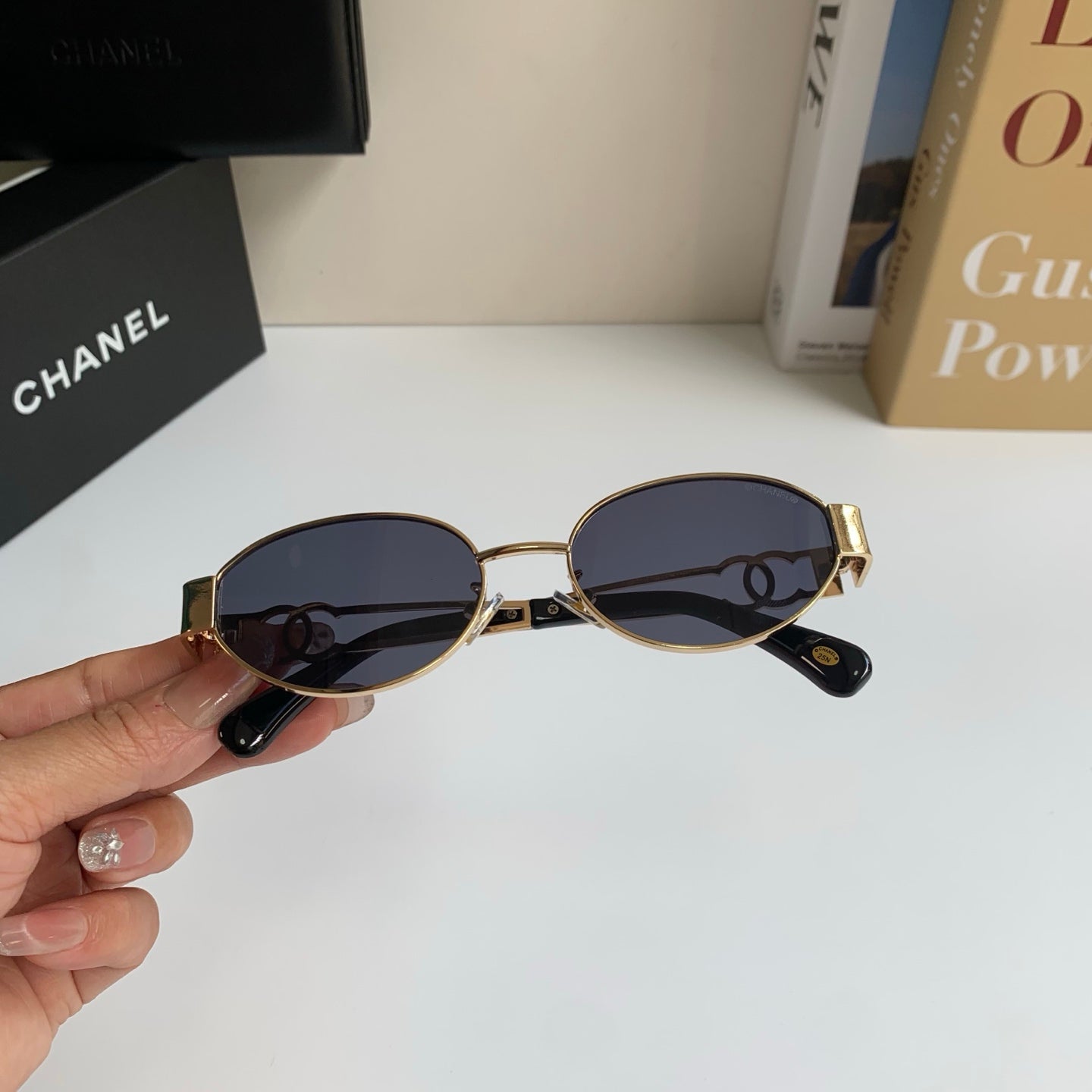 Chanel Metal Fashion Silver Lens Sunglasses for Men & Women - 493512 - detail image 3
