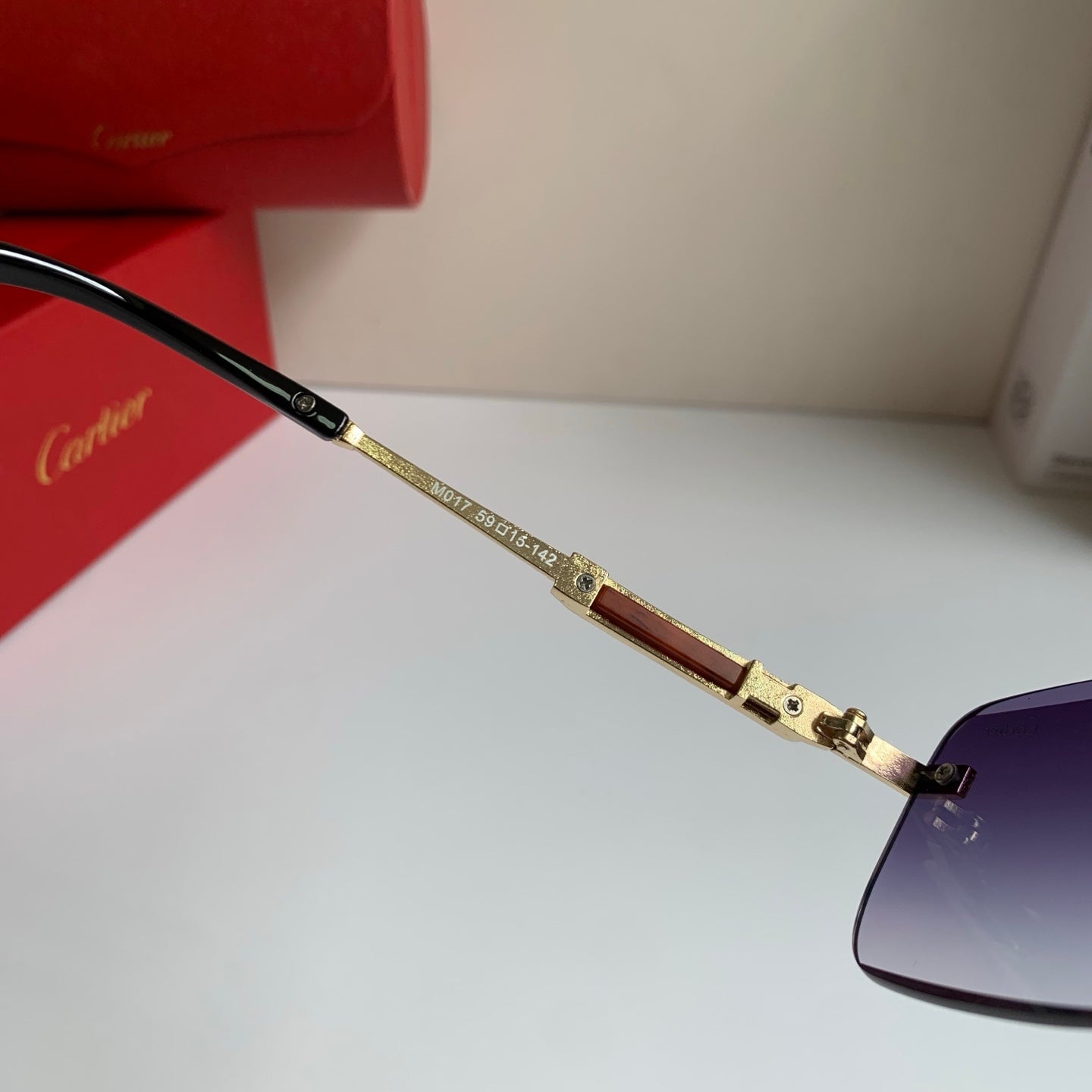 Cartier Square Silver Lens Sunglasses for Men & Women - 487210 - detail image 8