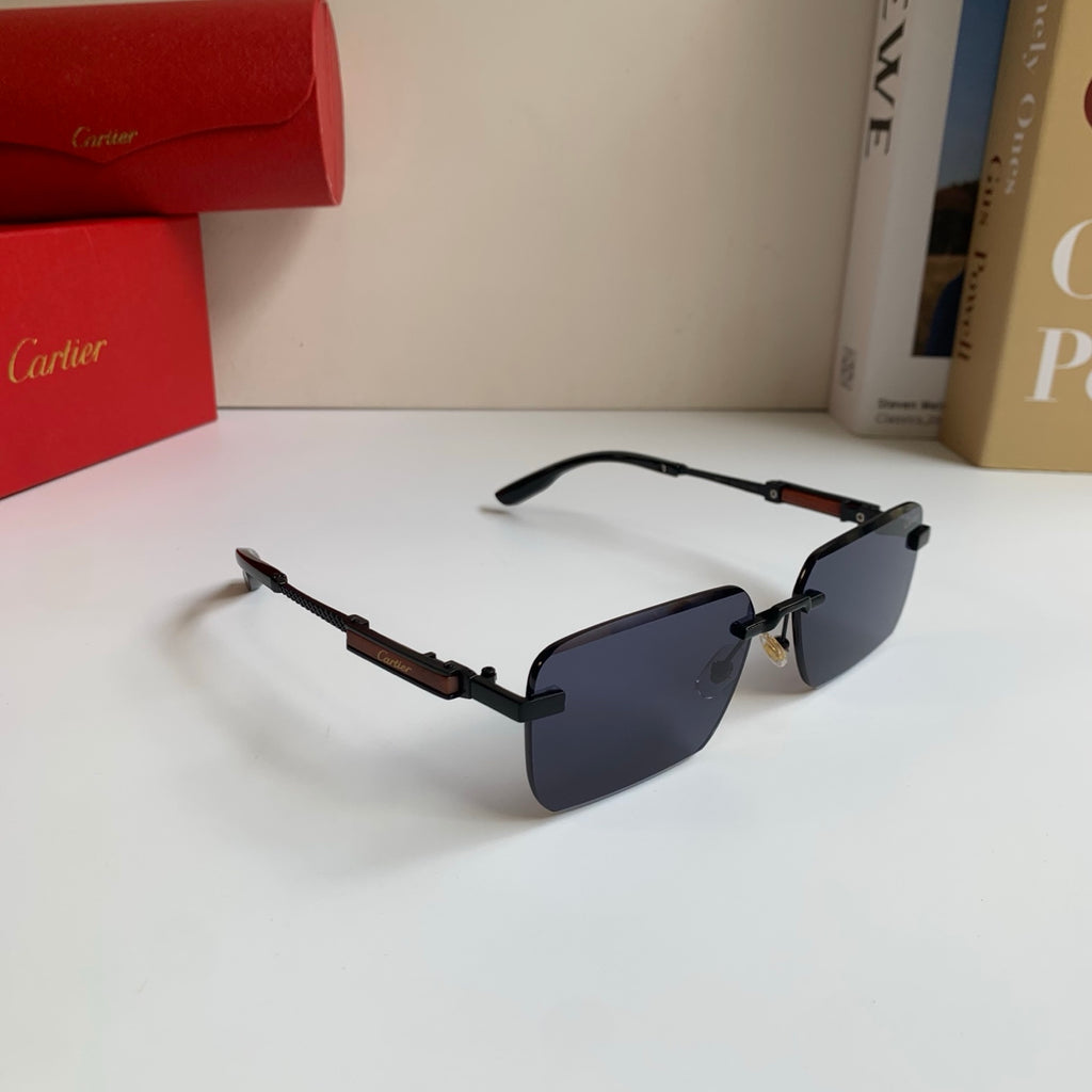 Cartier Square Silver Lens Sunglasses for Men & Women - 487211