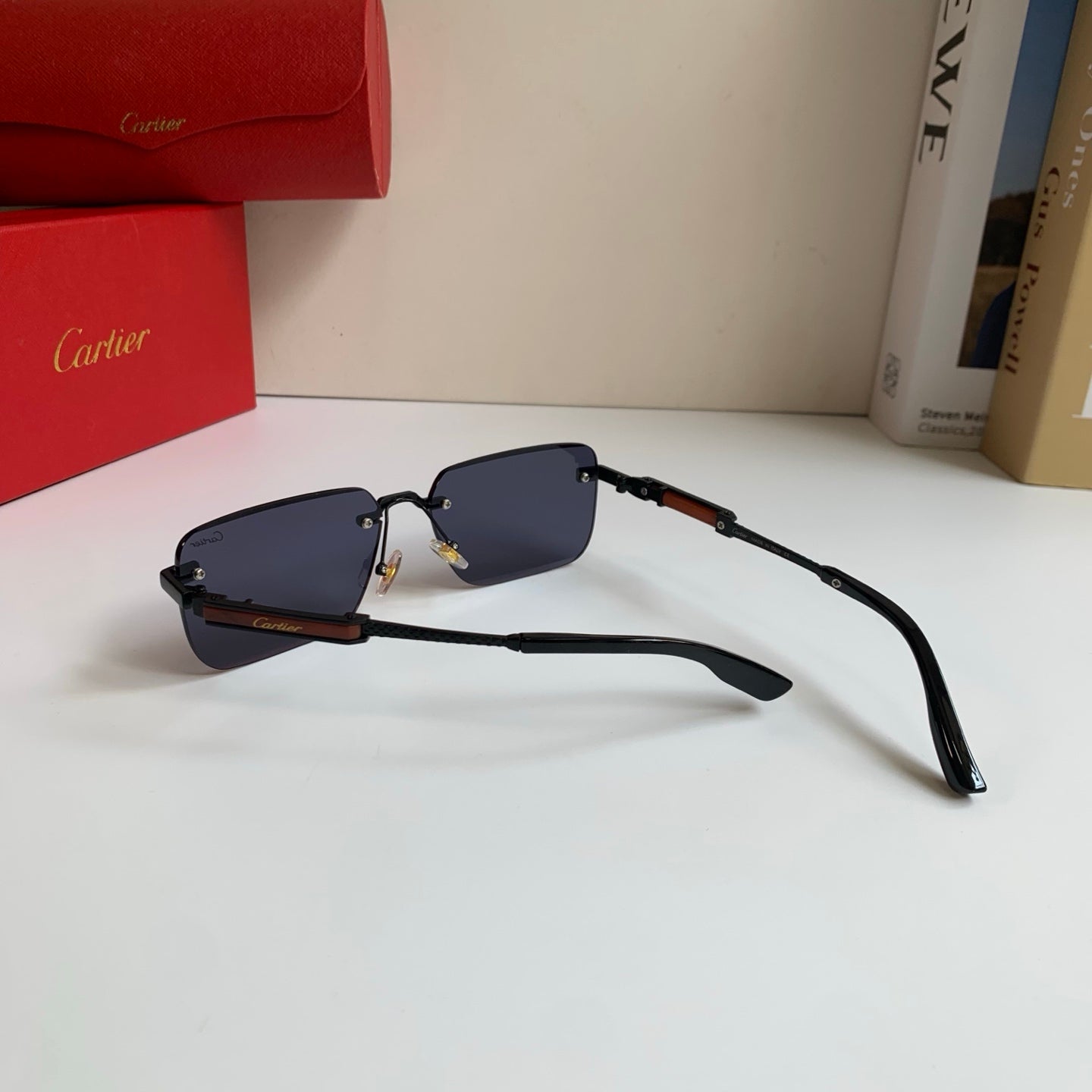 Cartier Square Silver Lens Sunglasses for Men & Women - 487211 - detail image 6