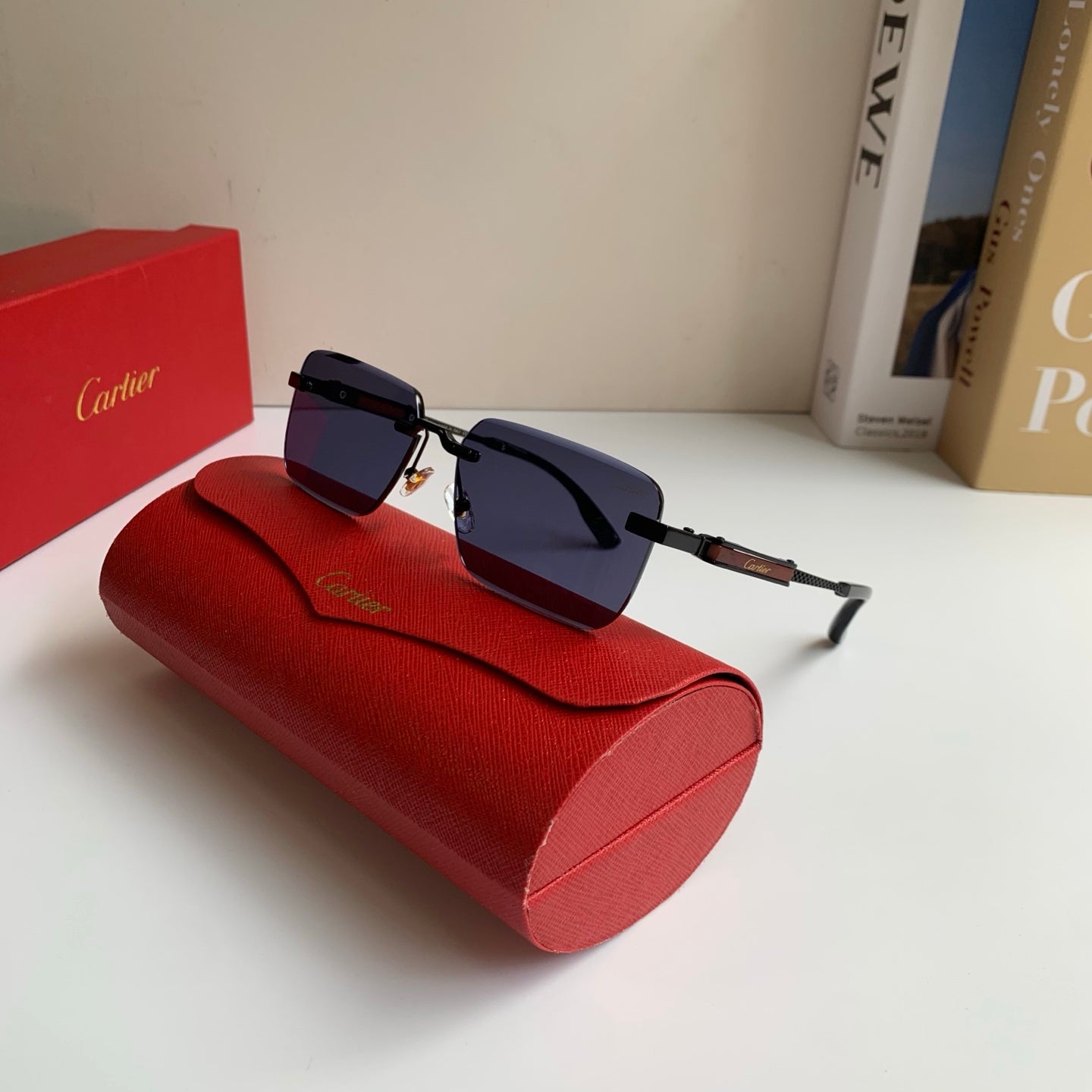 Cartier Square Silver Lens Sunglasses for Men & Women - 487211 - detail image 4
