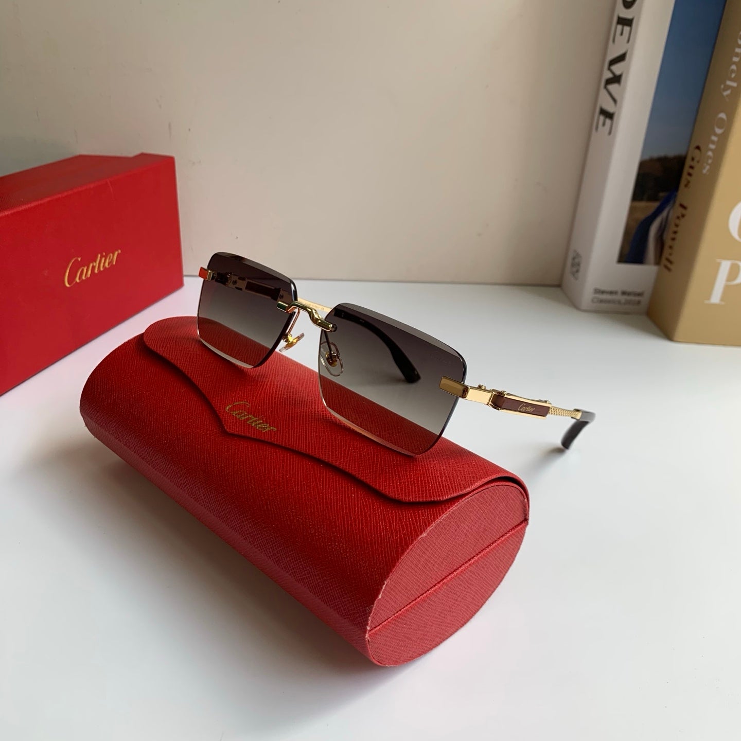 Cartier Square Silver Lens Sunglasses for Men & Women - 487212 - detail image 4