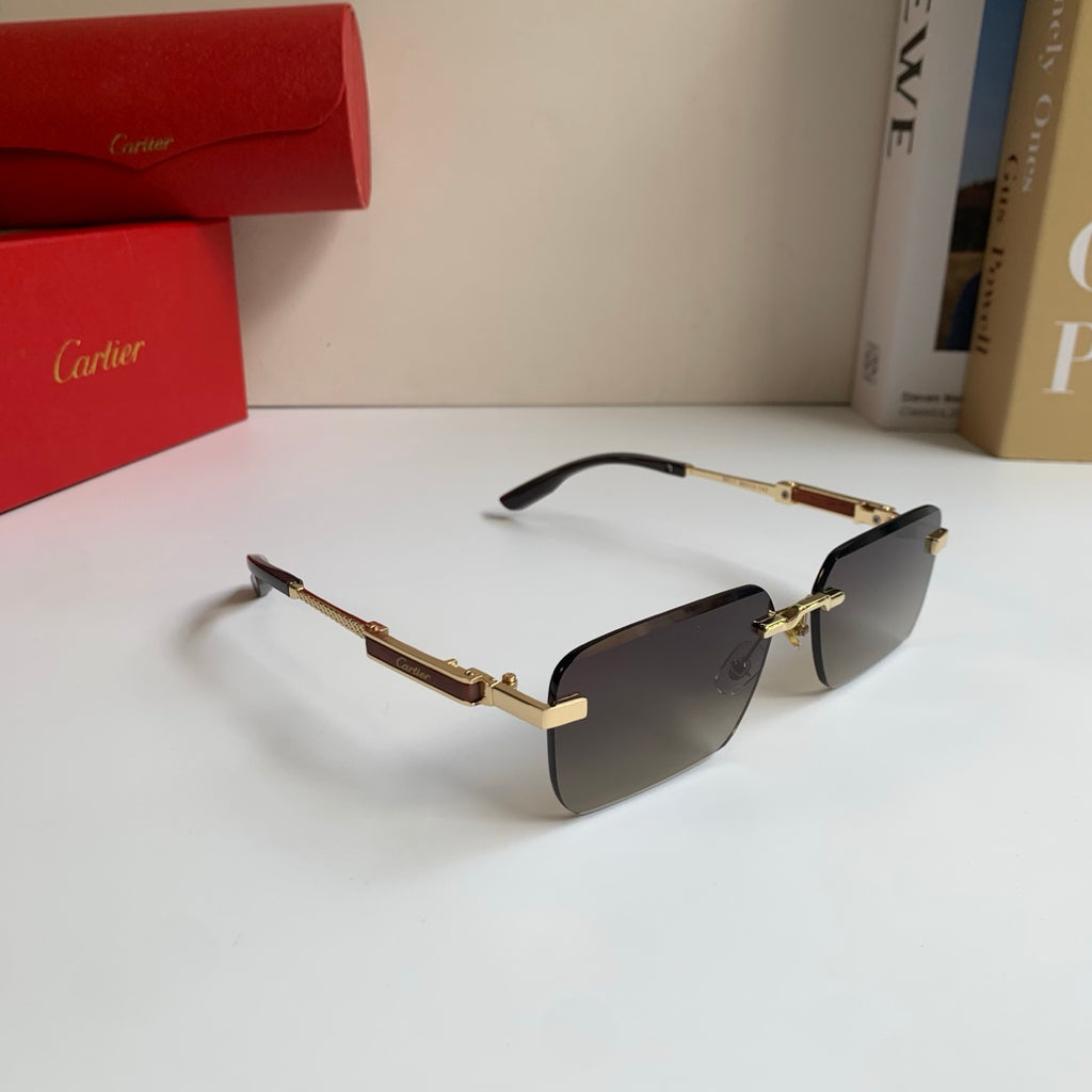 Cartier Square Silver Lens Sunglasses for Men & Women - 487212