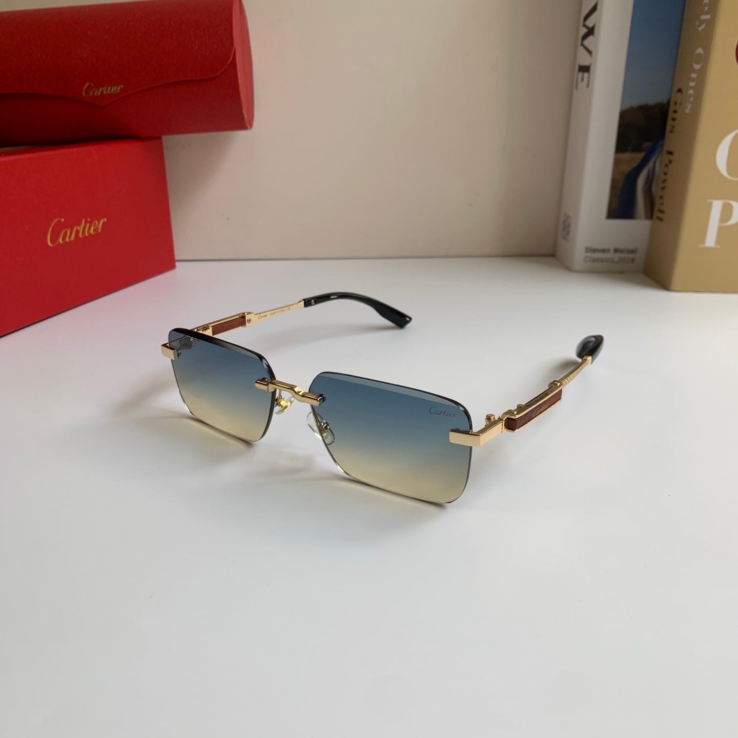 Cartier Square Silver Lens Sunglasses for Men & Women - 487213 - detail image 2