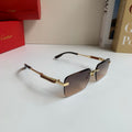 Cartier Square Silver Lens Sunglasses for Men & Women - 487214