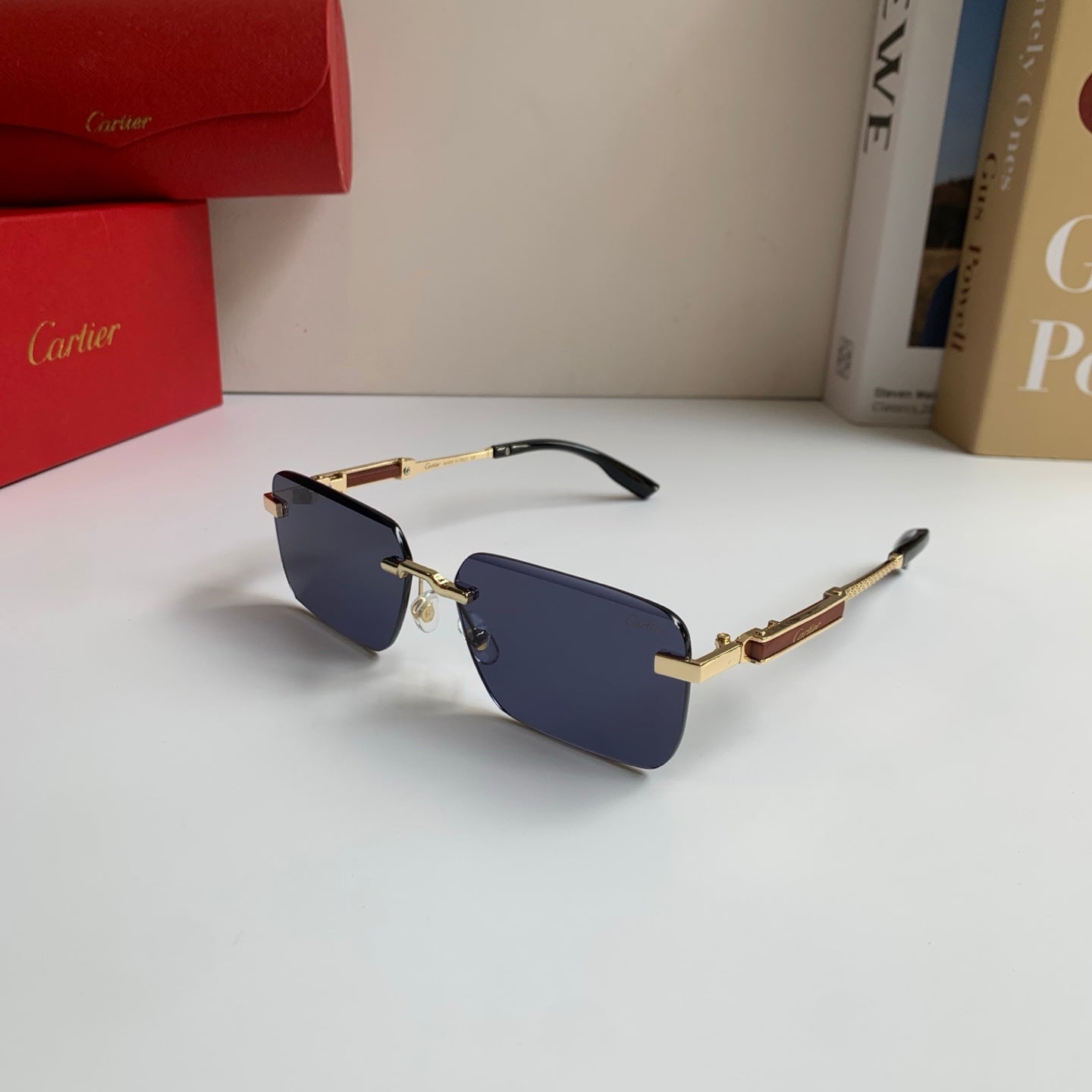 Cartier Square Silver Lens Sunglasses for Men & Women - 487215 - detail image 2