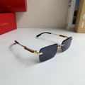 Cartier Square Silver Lens Sunglasses for Men & Women - 487215