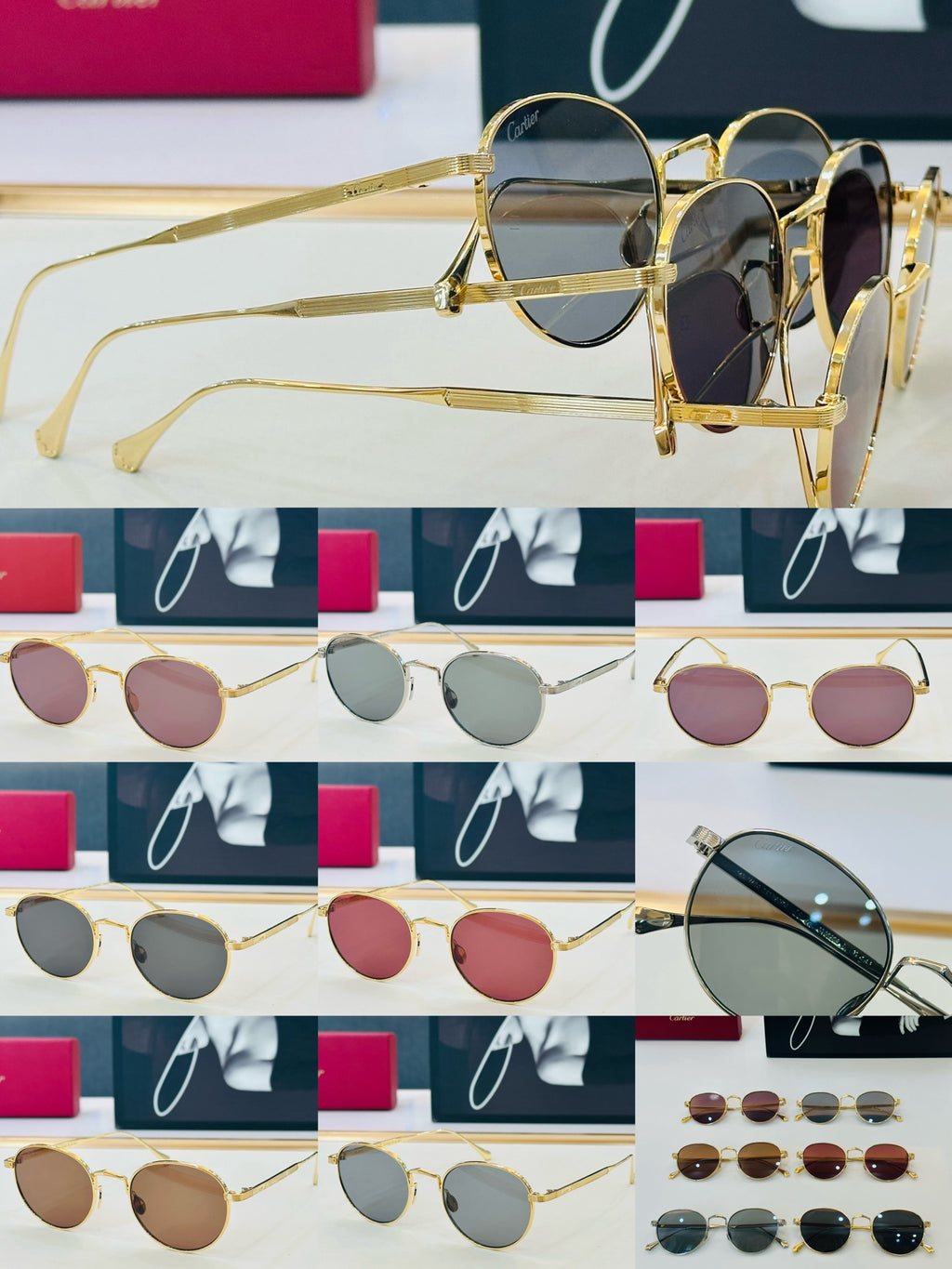 Cartier CT0626S Fashion Gold Lens Sunglasses for Men & Women - detail image 7