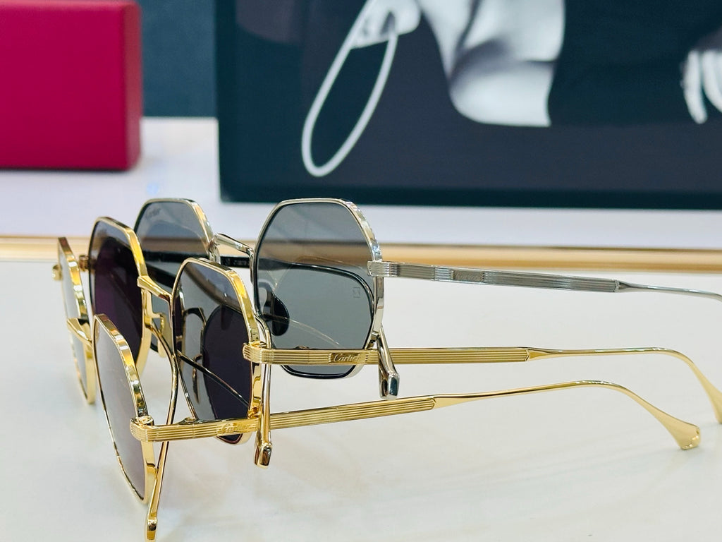 Cartier CT0627S Fashion Gold Lens Sunglasses for Men & Women
