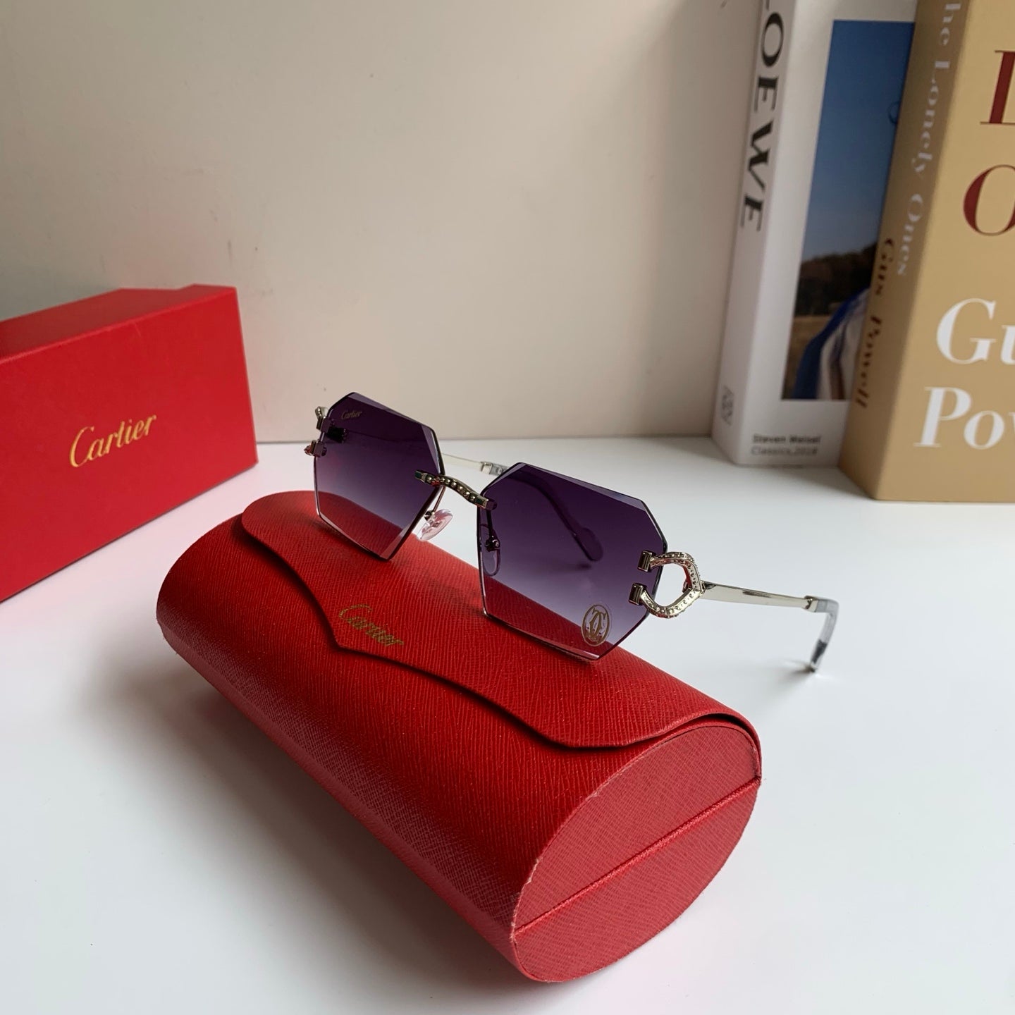 Cartier Square Silver Lens Sunglasses for Men & Women - 415981 - detail image 5