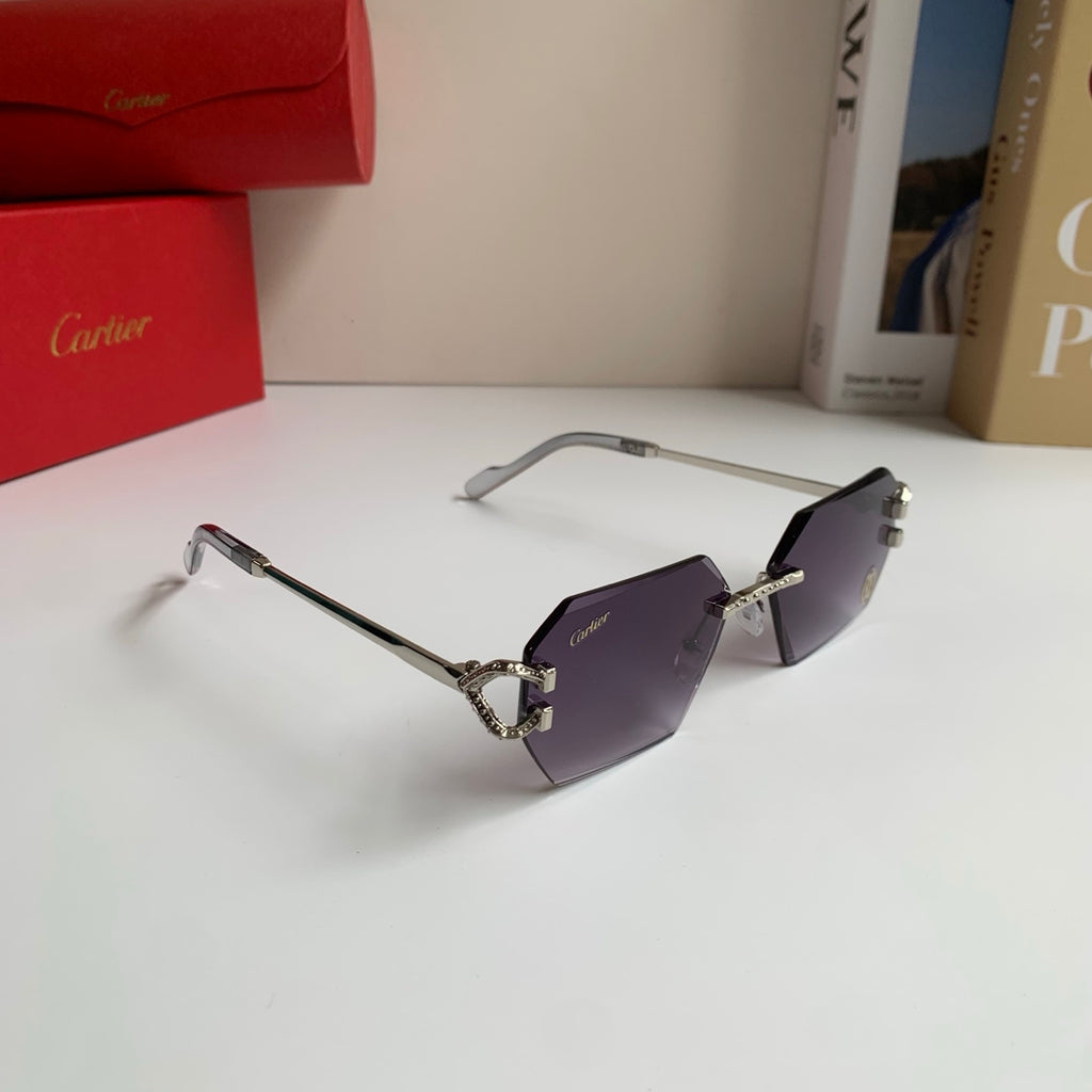 Cartier Square Silver Lens Sunglasses for Men & Women - 415981