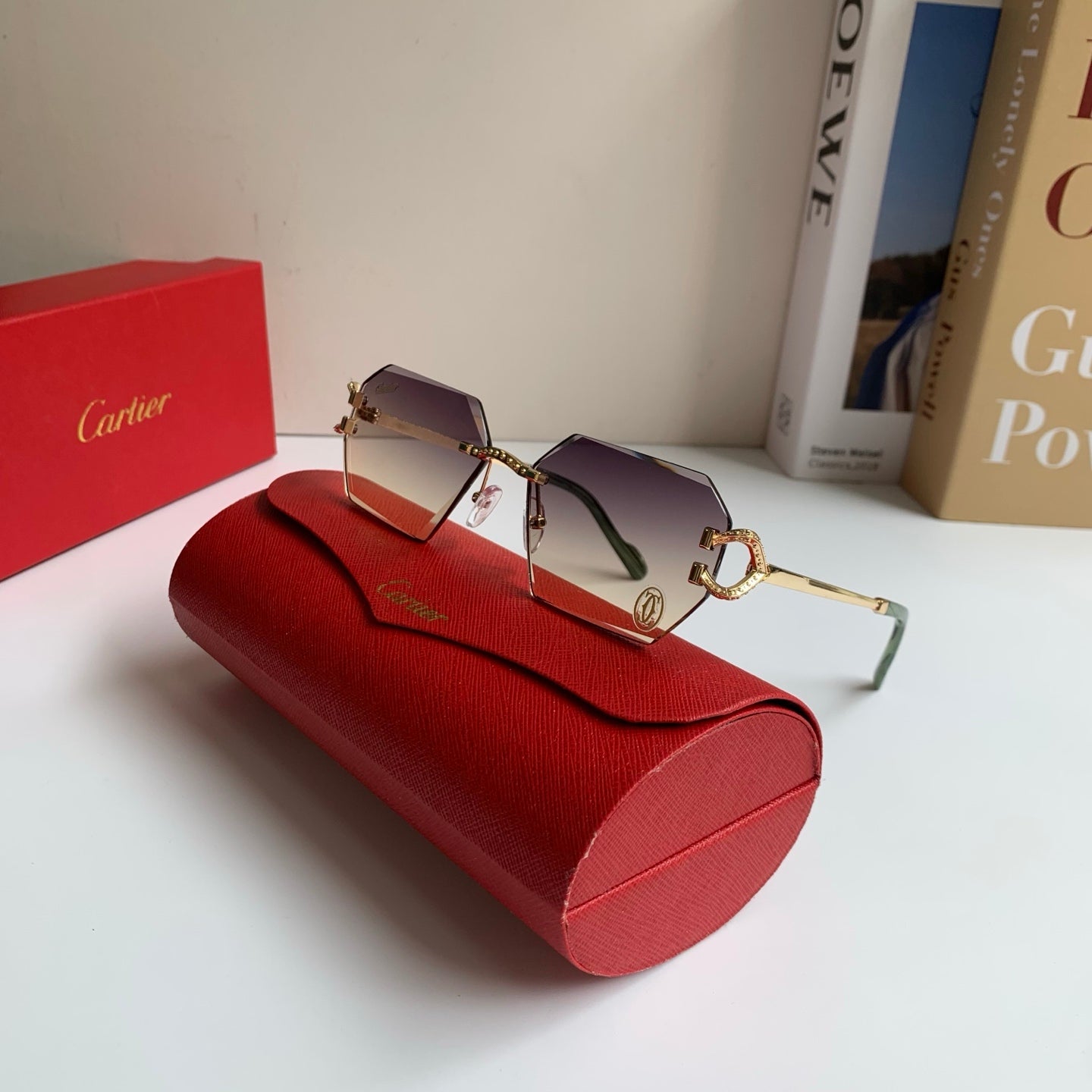 Cartier Square Silver Lens Sunglasses for Men & Women - 415982 - detail image 5