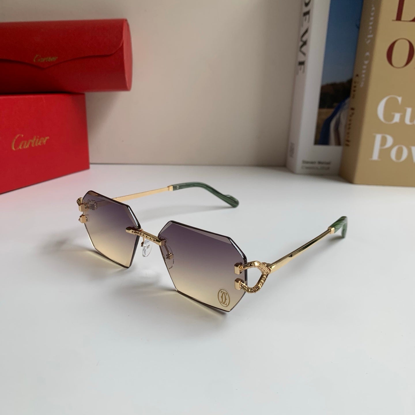 Cartier Square Silver Lens Sunglasses for Men & Women - 415982 - detail image 2