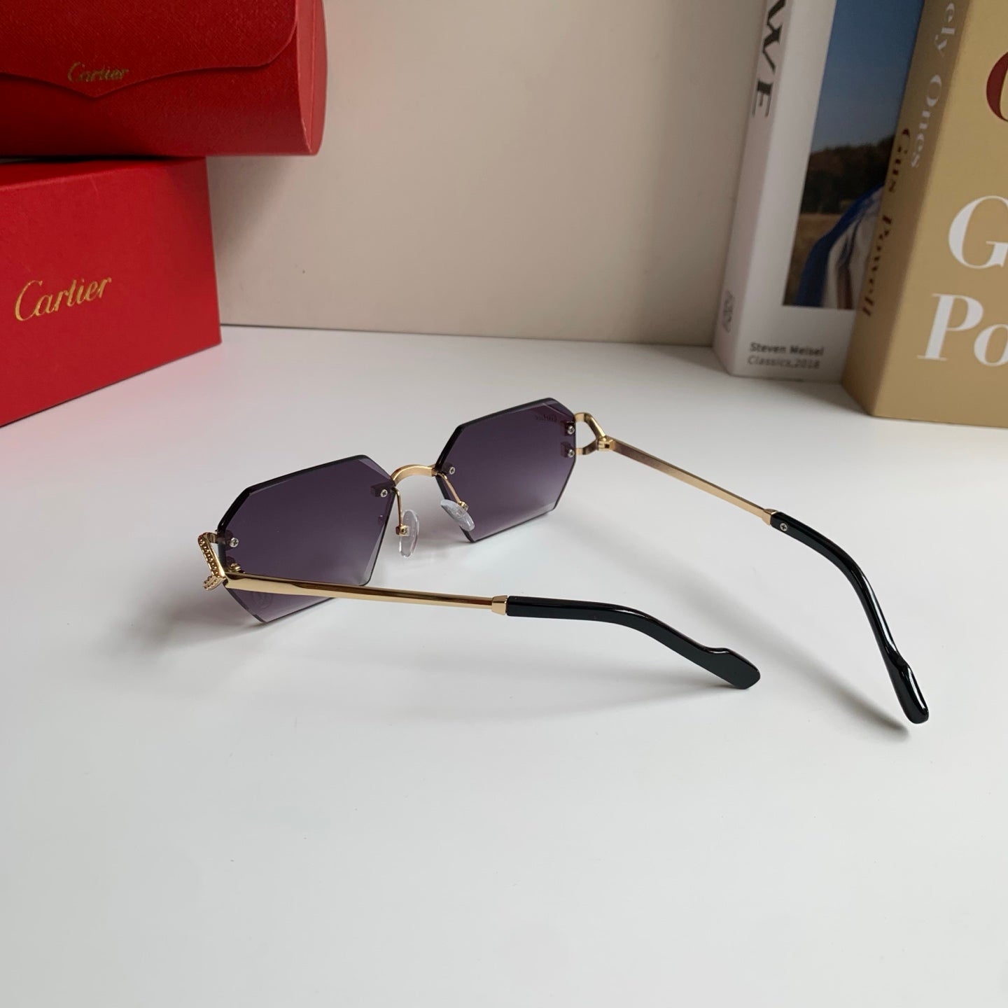 Cartier Square Silver Lens Sunglasses for Men & Women - 415983 - detail image 8