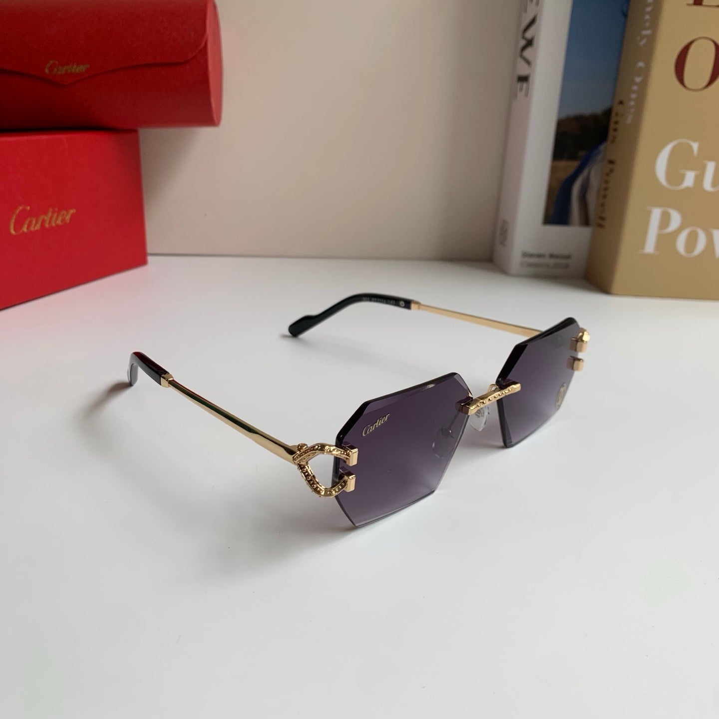 Cartier Square Silver Lens Sunglasses for Men & Women - 415983