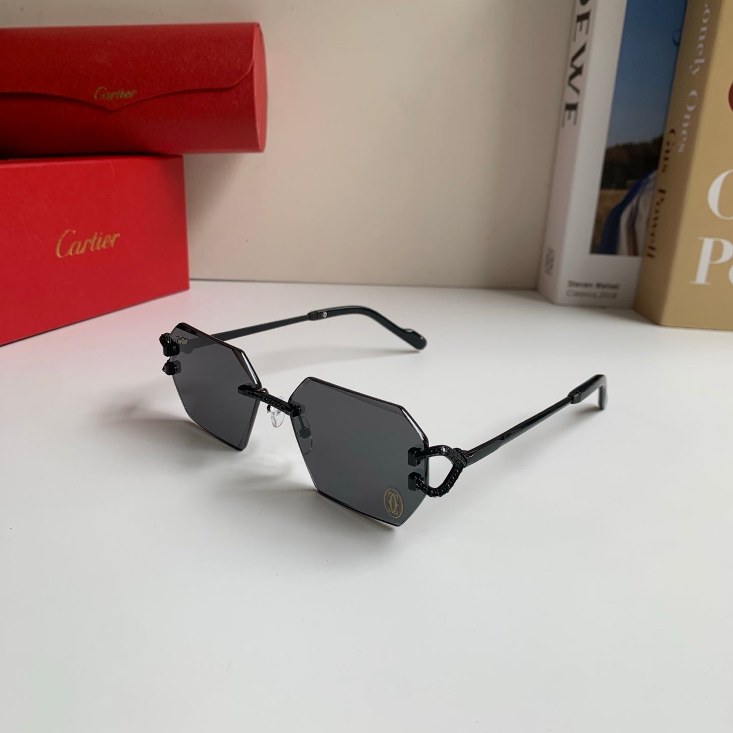 Cartier Square Silver Lens Sunglasses for Men & Women - 415984 - detail image 2