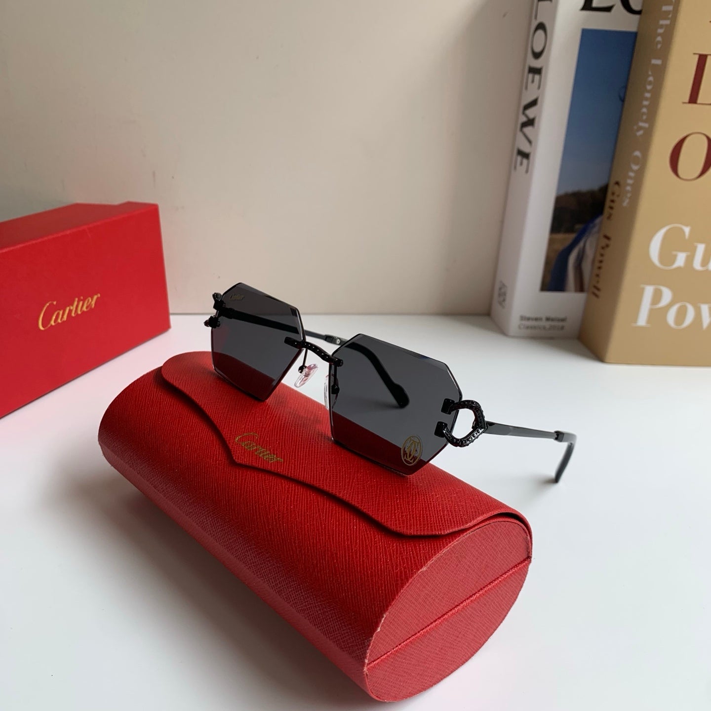 Cartier Square Silver Lens Sunglasses for Men & Women - 415984 - detail image 4