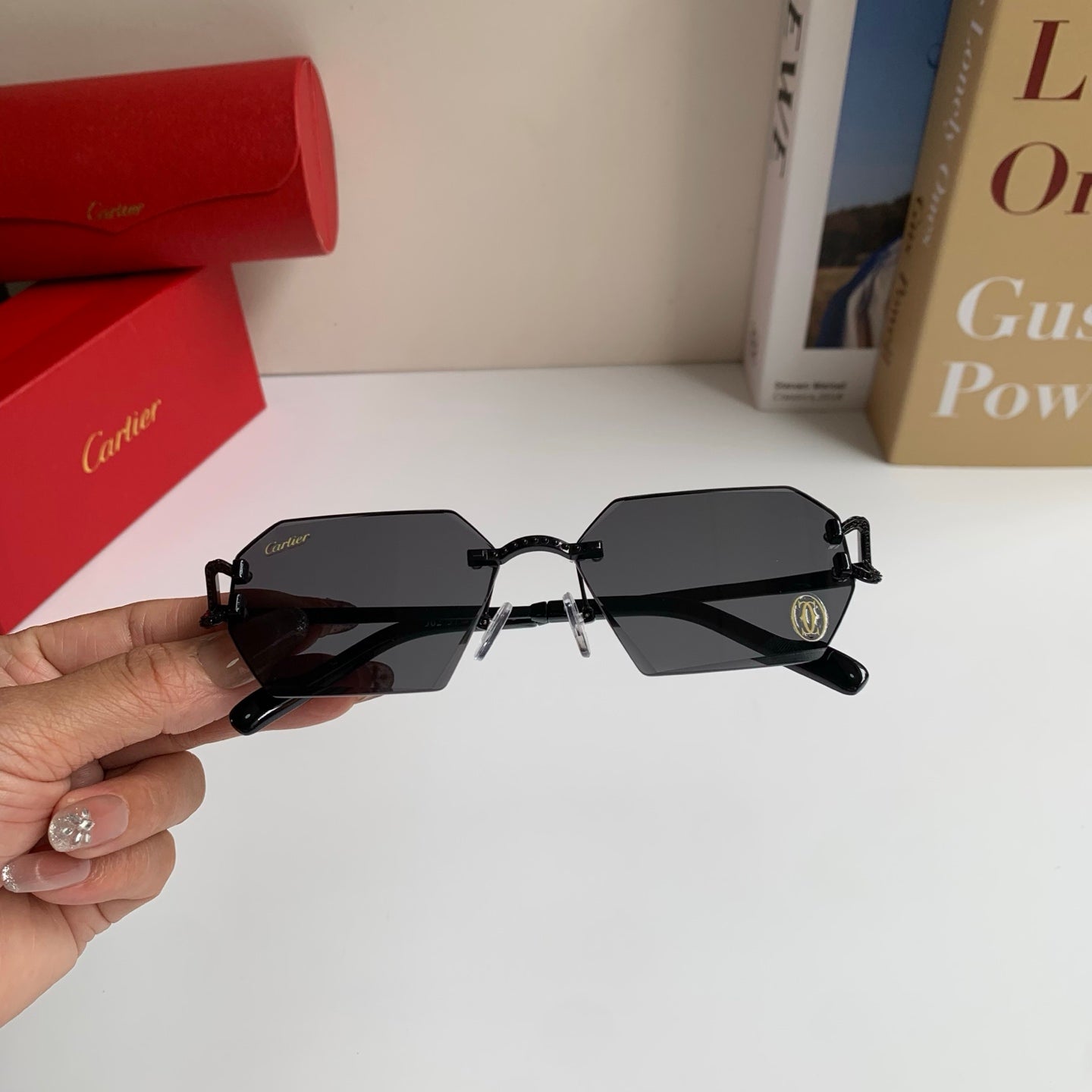 Cartier Square Silver Lens Sunglasses for Men & Women - 415984 - detail image 3