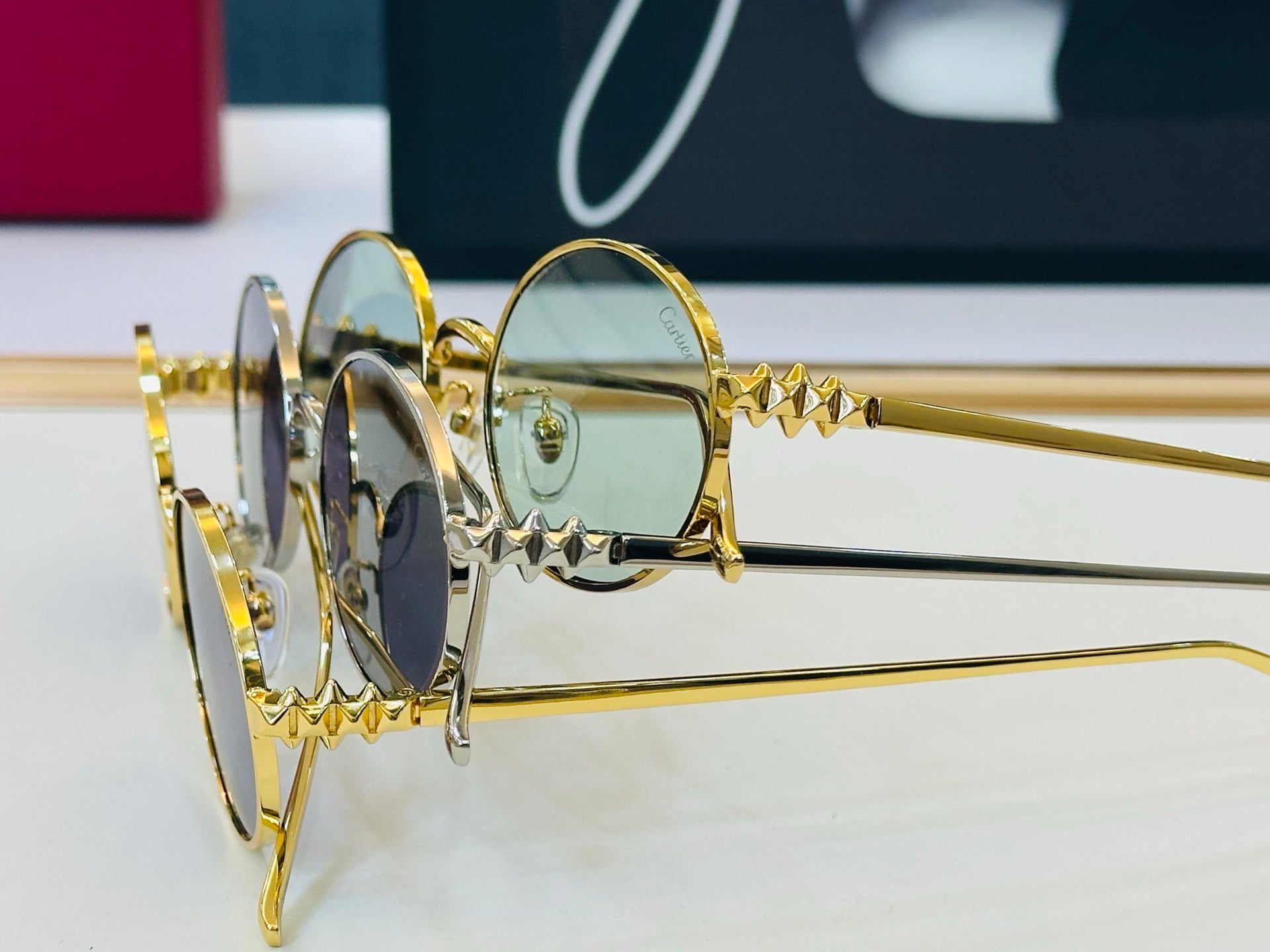 Cartier CT0644S Fashion Gold Lens Sunglasses for Men & Women