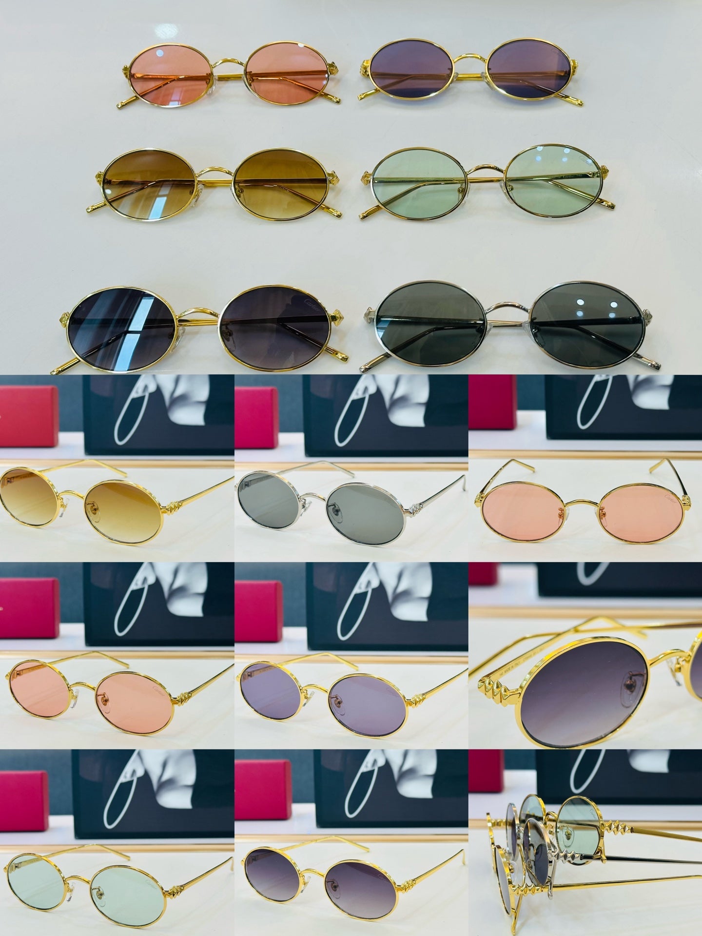 Cartier CT0644S Fashion Gold Lens Sunglasses for Men & Women - detail image 3