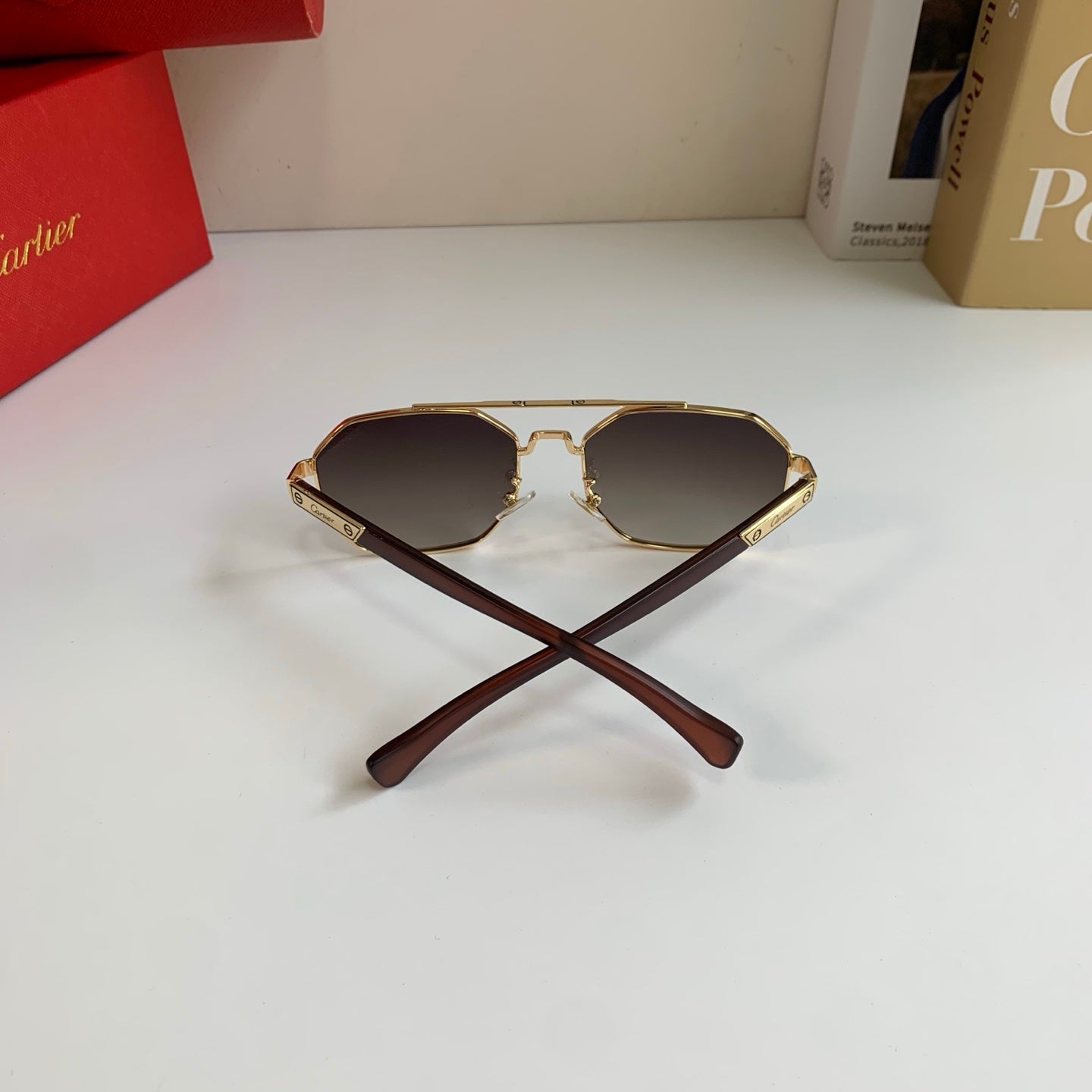 Cartier Metal Fashion Silver Lens Sunglasses for Men & Women - 432334 - detail image 6