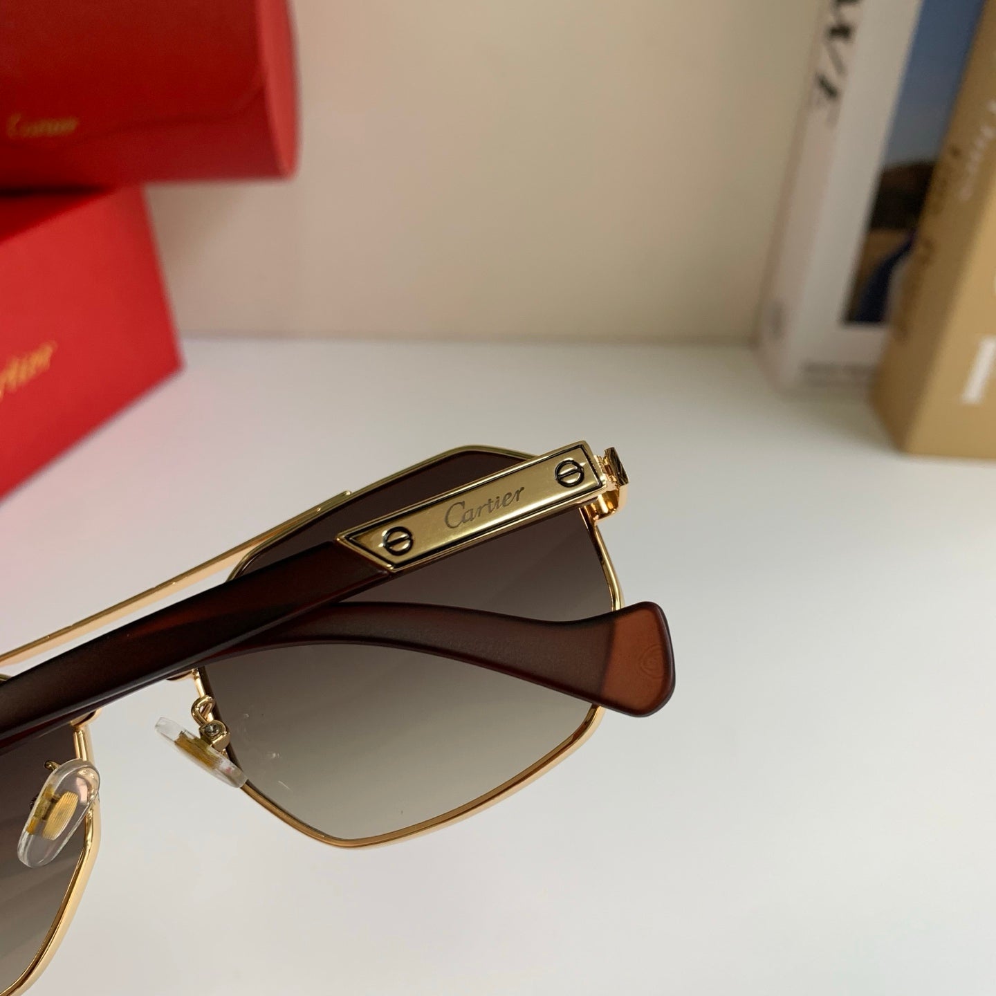 Cartier Metal Fashion Silver Lens Sunglasses for Men & Women - 432334 - detail image 10