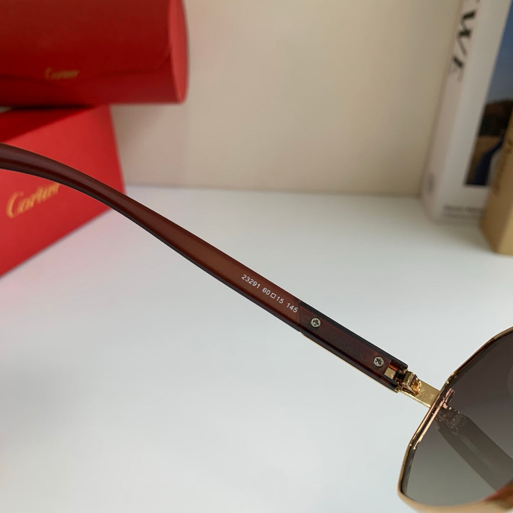 Cartier Metal Fashion Silver Lens Sunglasses for Men & Women - 432334 - detail image 7