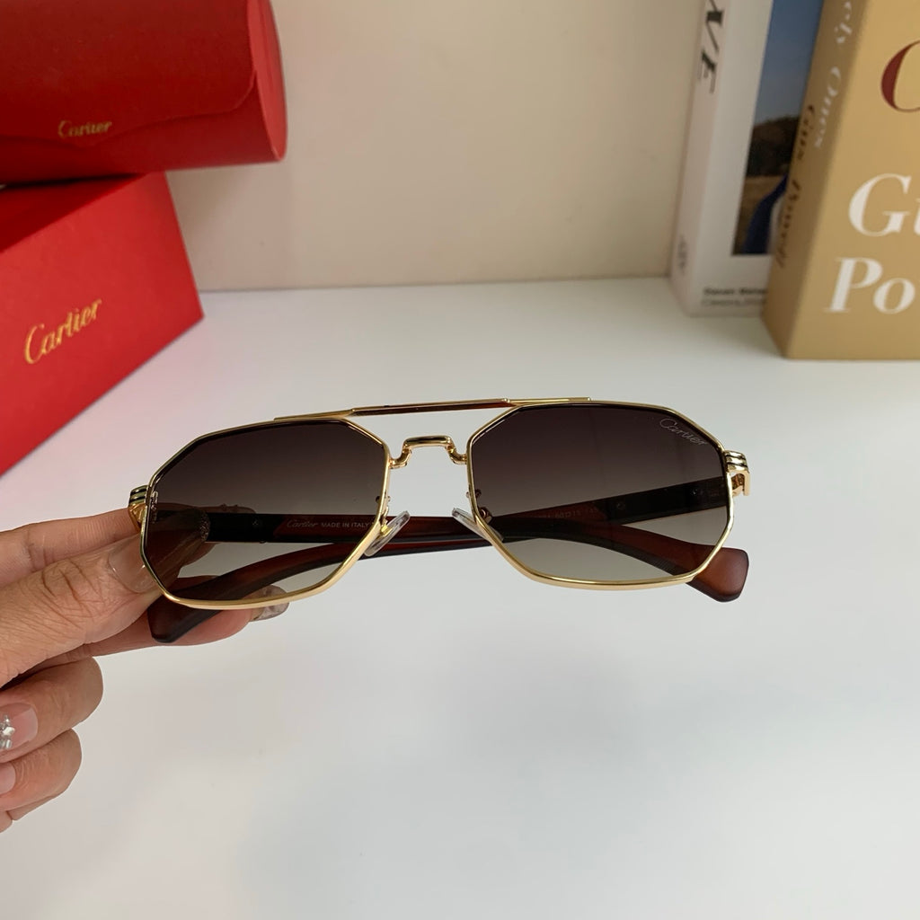 Cartier Metal Fashion Silver Lens Sunglasses for Men & Women - 432334 - detail image 4
