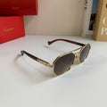 Cartier Metal Fashion Silver Lens Sunglasses for Men & Women - 432334