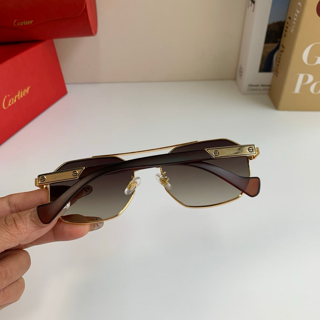 Cartier Metal Fashion Silver Lens Sunglasses for Men & Women - 432334 - detail image 9