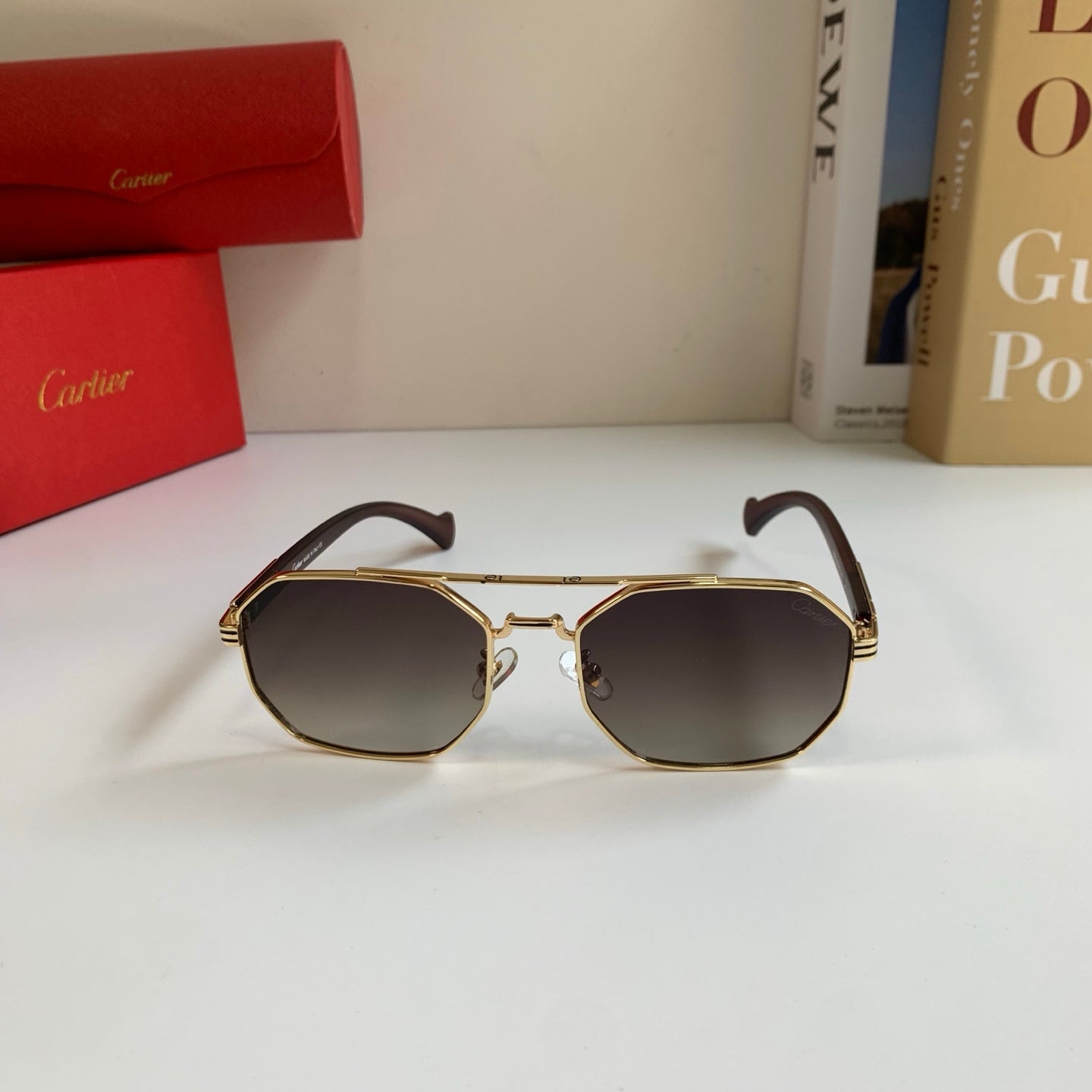 Cartier Metal Fashion Silver Lens Sunglasses for Men & Women - 432334 - detail image 3