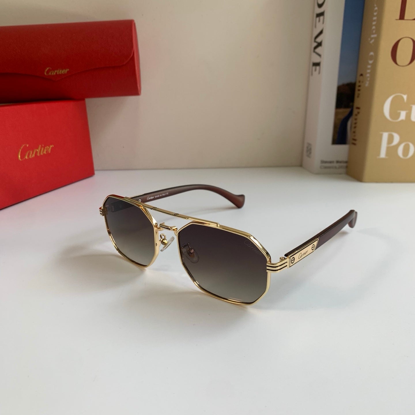 Cartier Metal Fashion Silver Lens Sunglasses for Men & Women - 432334 - detail image 2