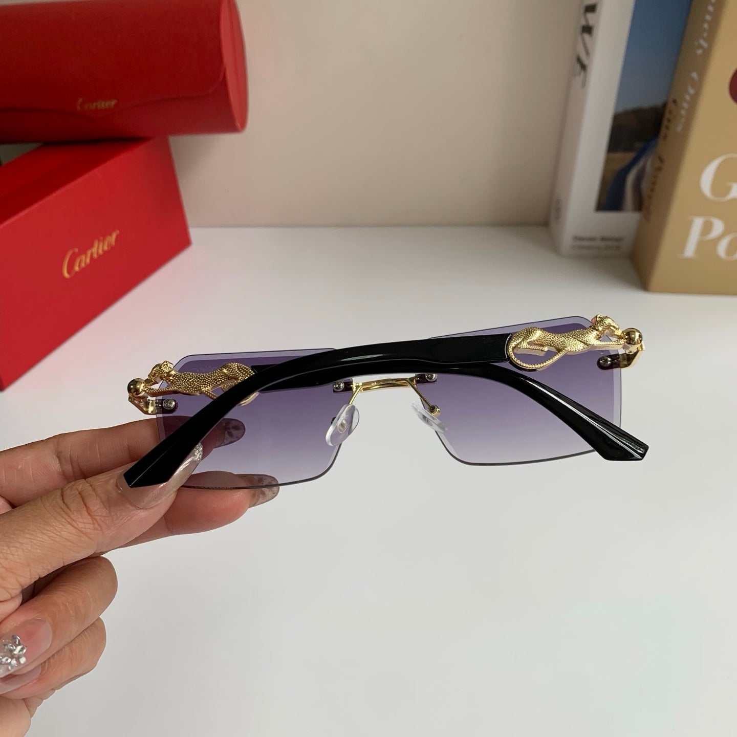 Cartier Fashion Silver Lens Sunglasses for Men & Women - 449534 - detail image 6