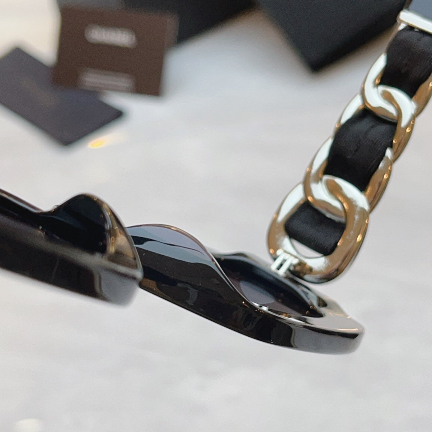 Chanel A71747 Fashion Black Lens Sunglasses for Men & Women - detail image 9