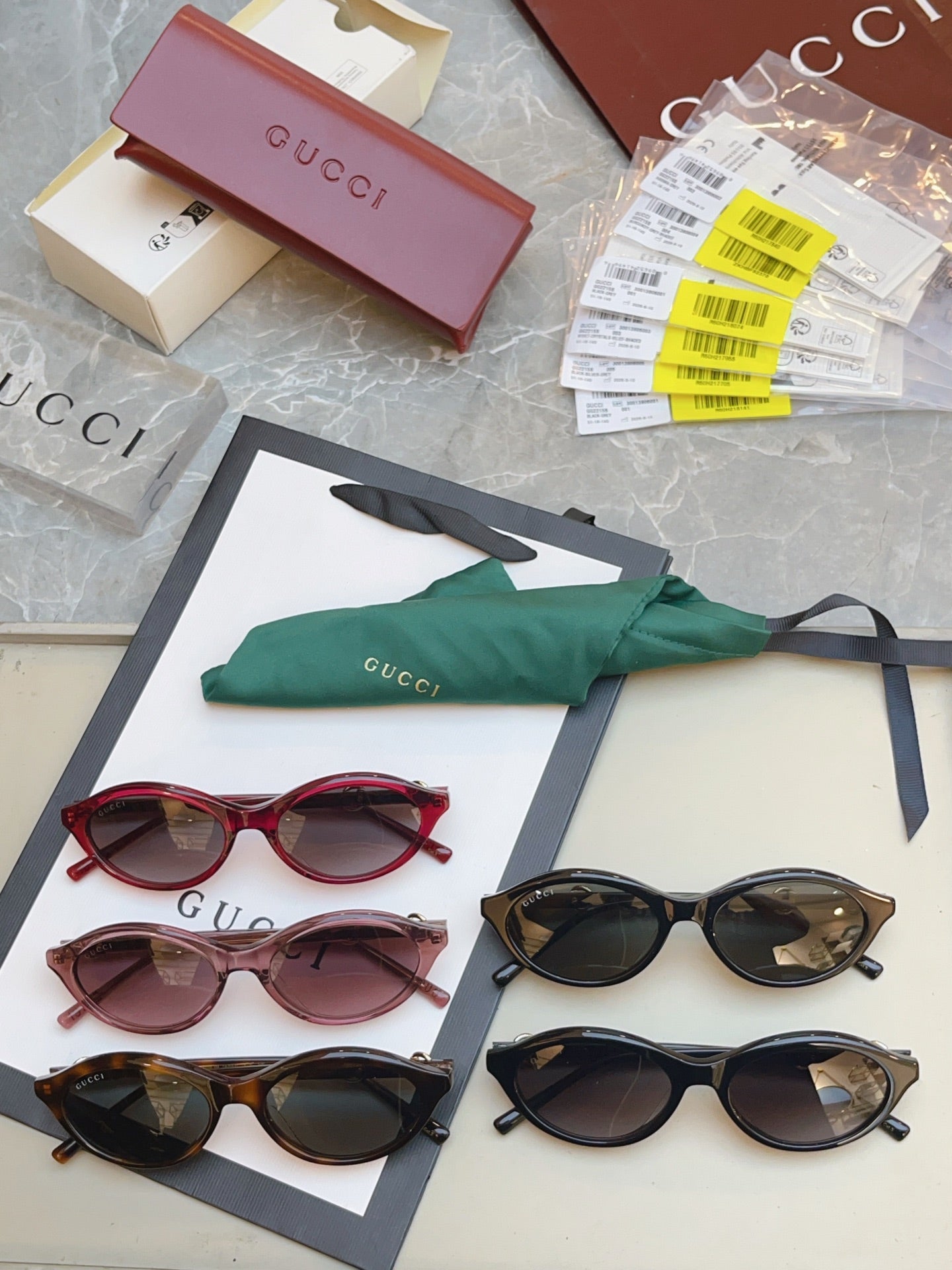 Gucci GG2215S Fashion Red Lens Sunglasses for Men & Women - detail image 9