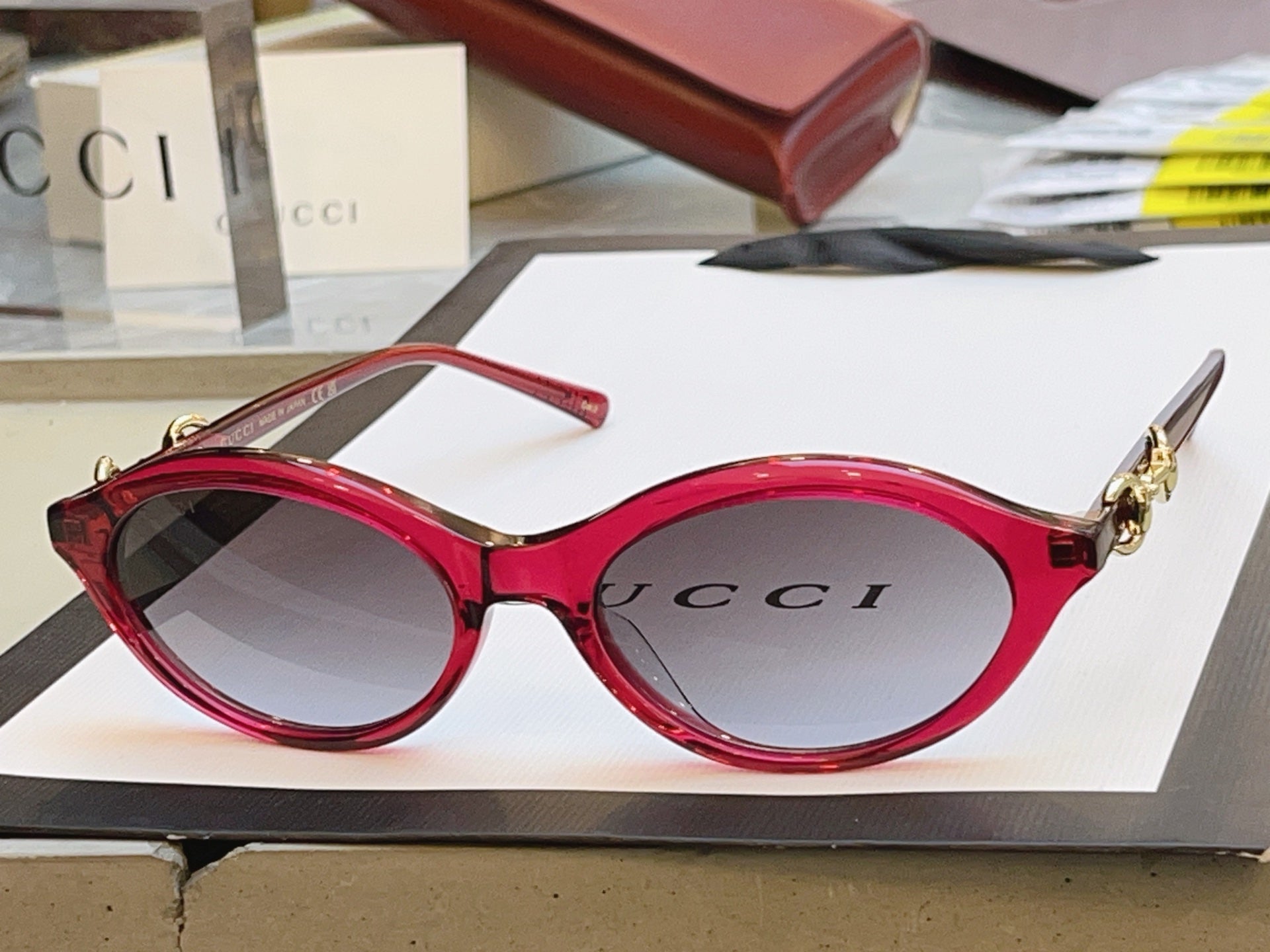 Gucci GG2215S Fashion Red Lens Sunglasses for Men & Women - 448750