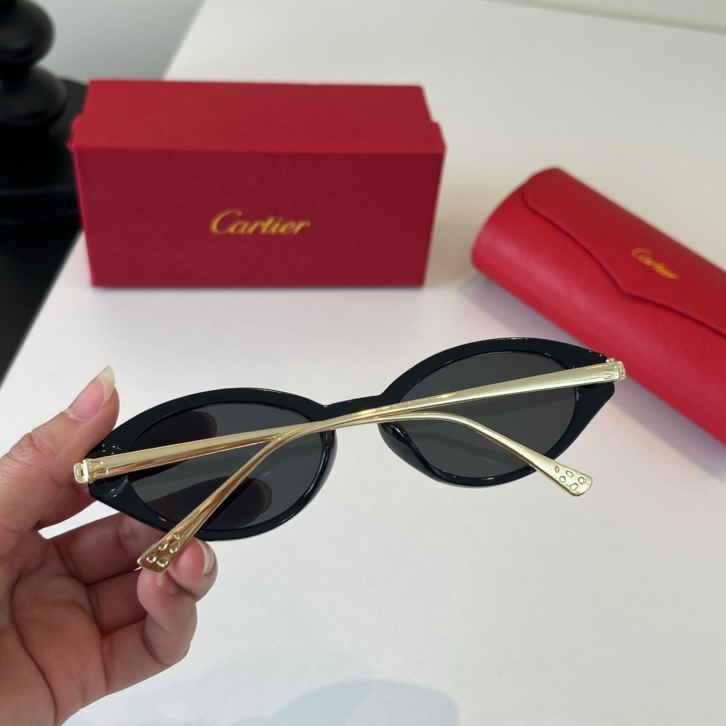 Cartier Lightweight Metal Rimless Silver Lens Sunglasses for Men & Wo - 465864 - detail image 7