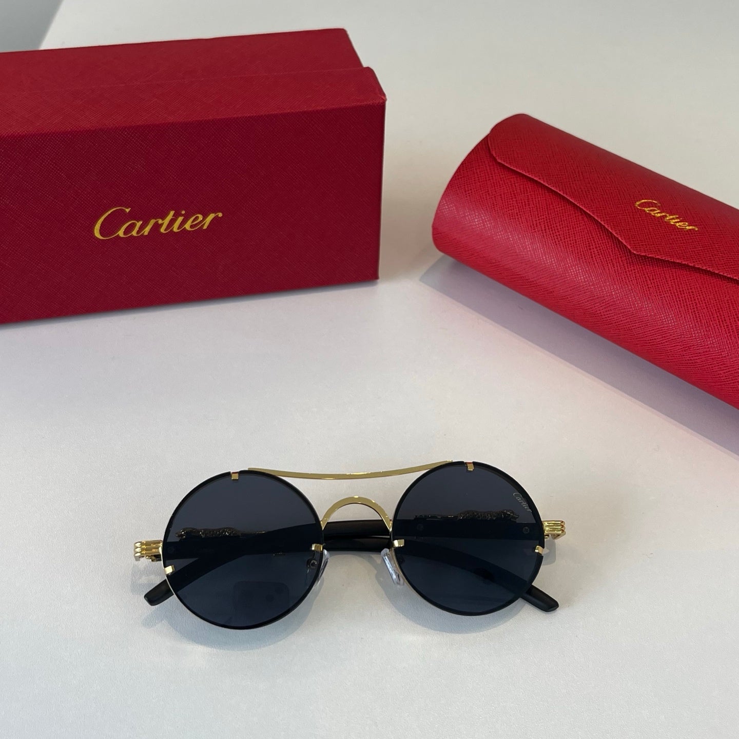 Cartier Lightweight Metal Rimless Silver Lens Sunglasses for Men & Wo - 465867 - detail image 4