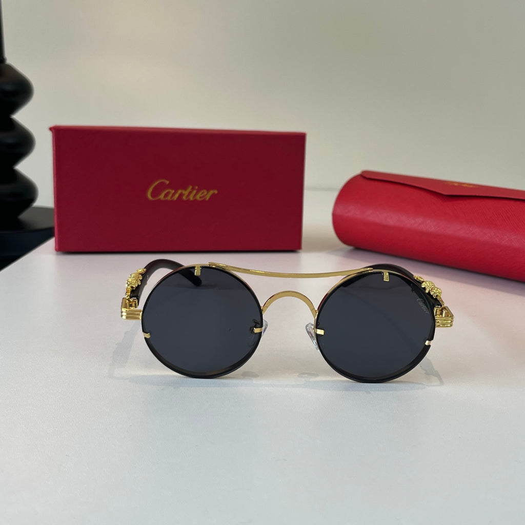 Cartier Lightweight Metal Rimless Silver Lens Sunglasses for Men & Wo - 487276 - detail image 2