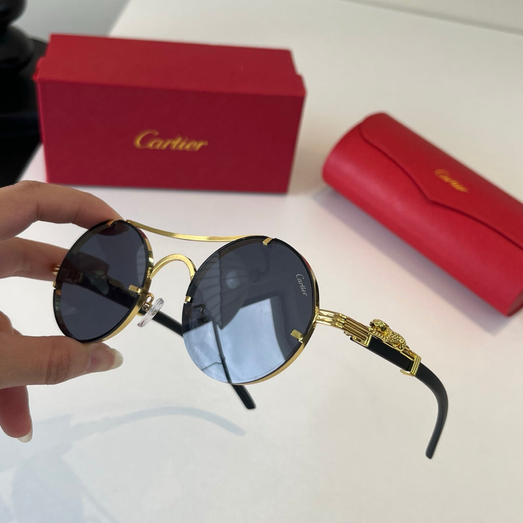 Cartier Lightweight Metal Rimless Silver Lens Sunglasses for Men & Wo - 465867 - detail image 8