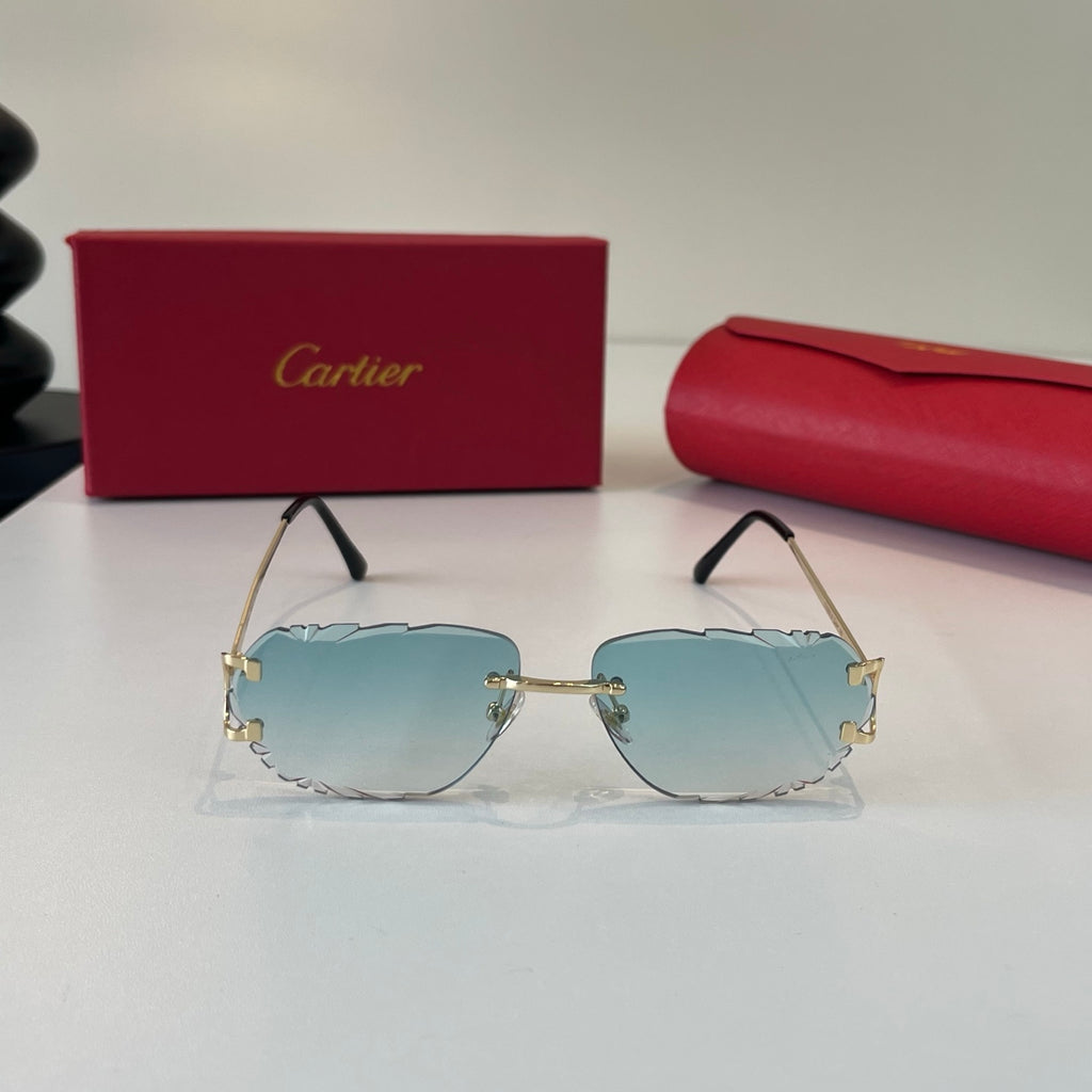 Cartier Lightweight Metal Rimless Silver Lens Sunglasses for Men & Wo - 465868 - detail image 2