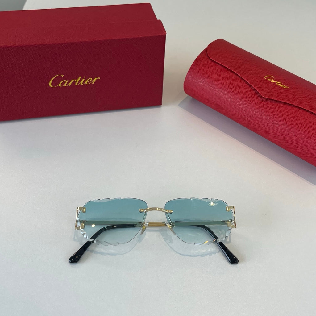 Cartier Lightweight Metal Rimless Silver Lens Sunglasses for Men & Wo - 487277 - detail image 4