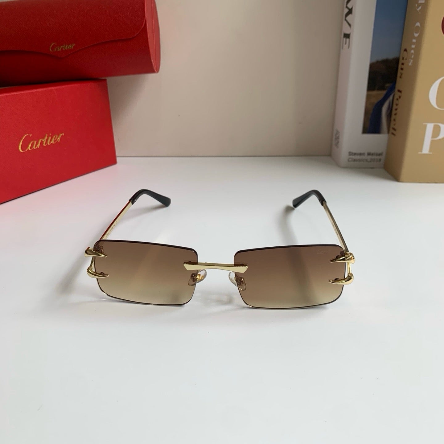 Cartier Square Brown Lens Sunglasses for Men & Women - 465829 - detail image 3