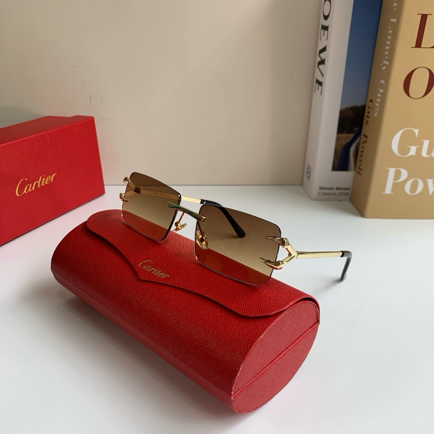 Cartier Square Brown Lens Sunglasses for Men & Women - 465829 - detail image 5