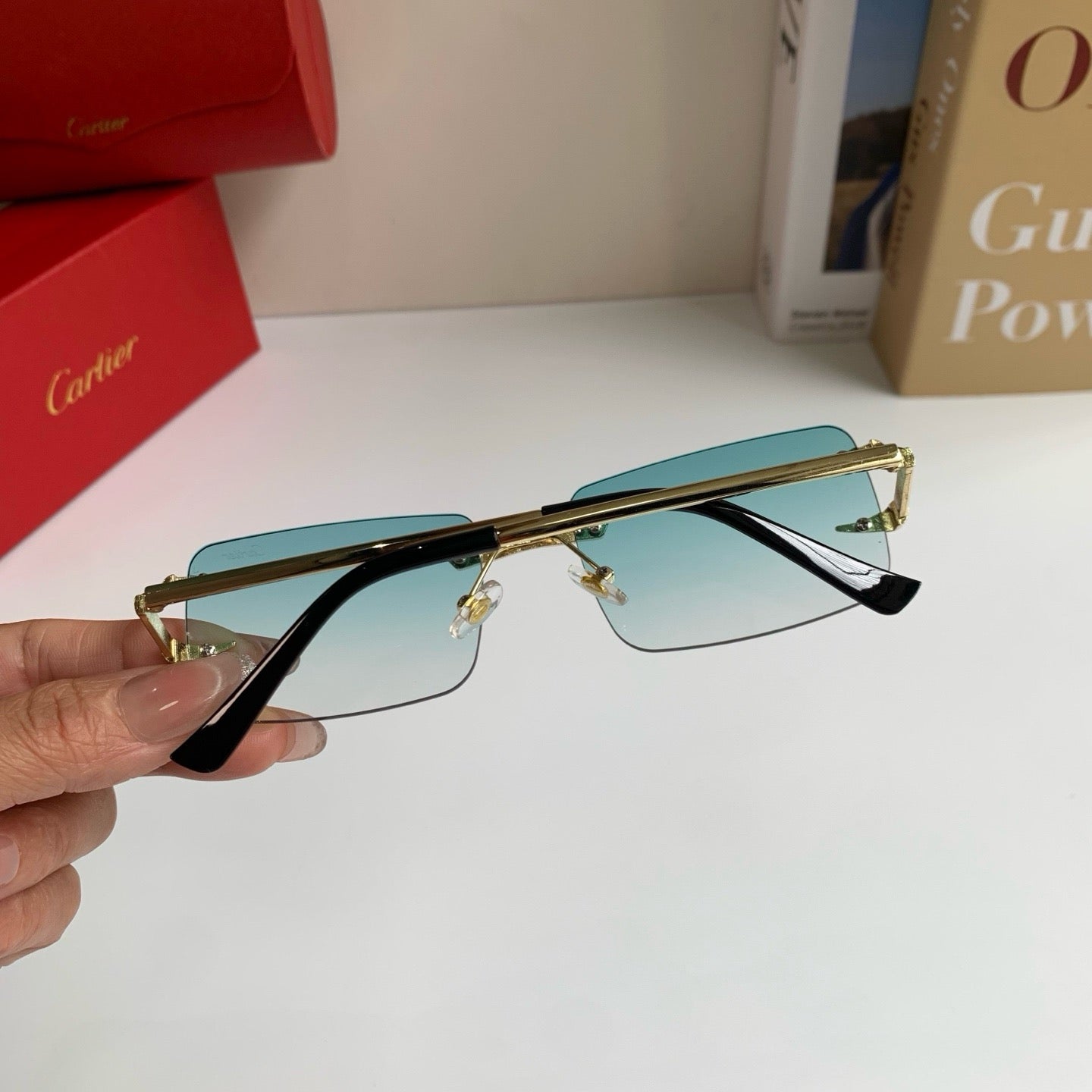 Cartier Square Silver Lens Sunglasses for Men & Women - 465830 - detail image 6