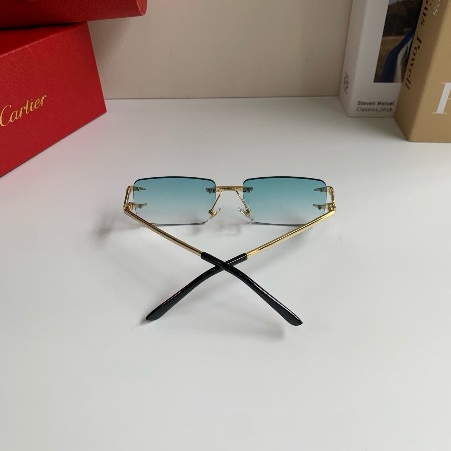 Cartier Square Silver Lens Sunglasses for Men & Women - 465830 - detail image 8