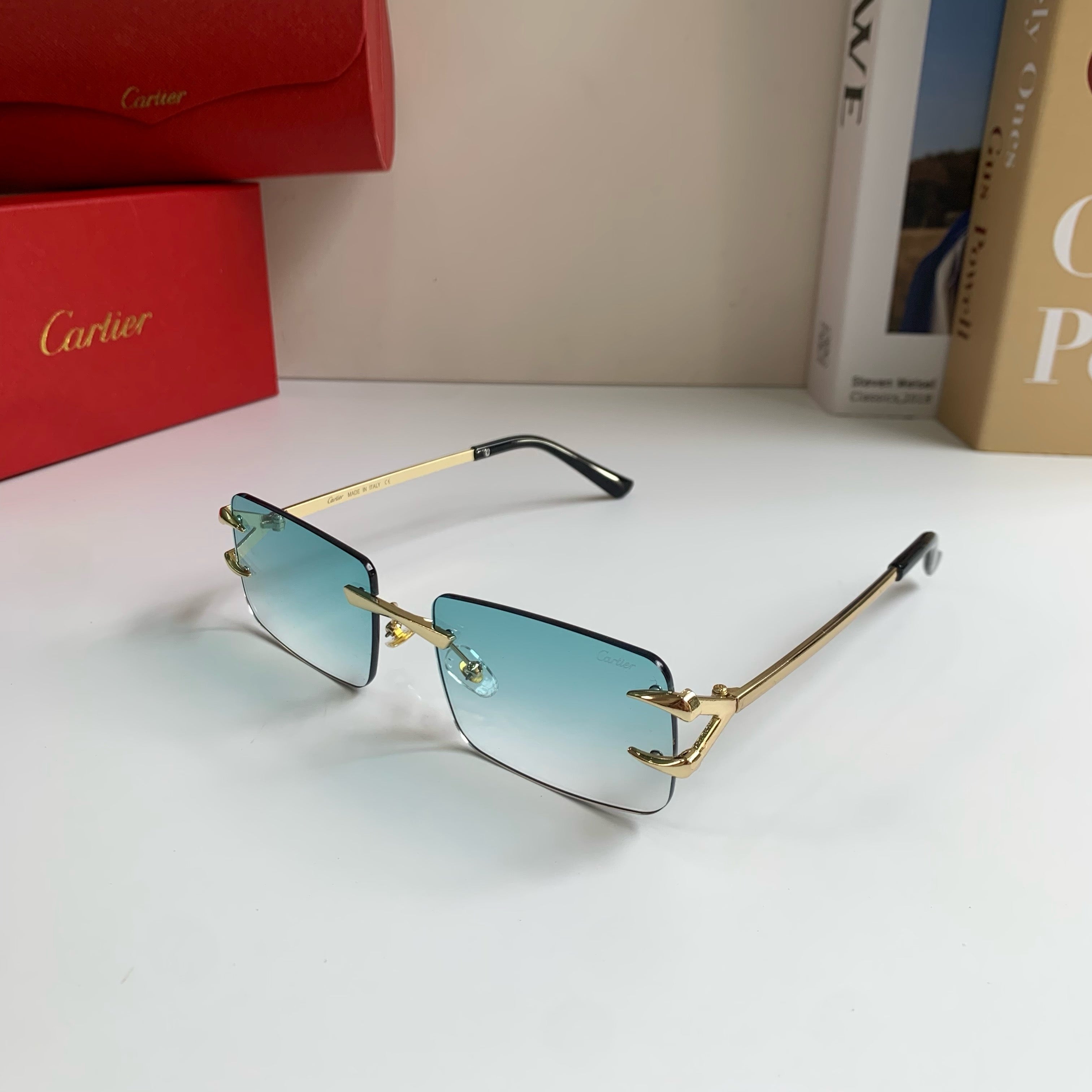 Cartier Square Silver Lens Sunglasses for Men & Women - 465830 - detail image 2