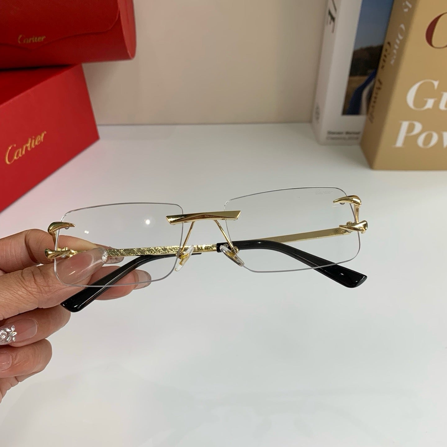 Cartier Square Silver Lens Sunglasses for Men & Women - 465831 - detail image 3
